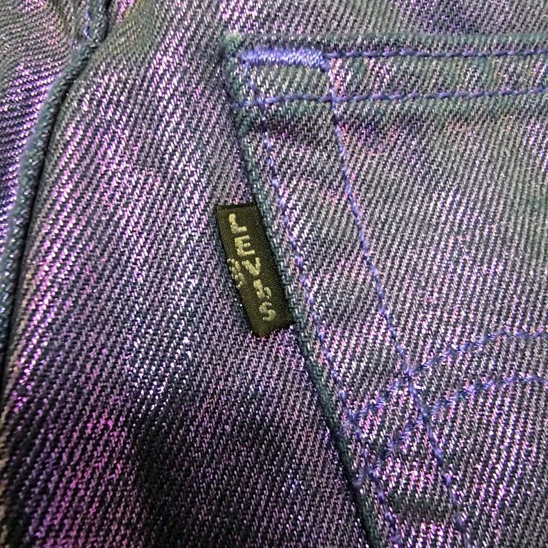 Levi's Levi's Ribcage Straight Ankle Metallic Purple Jeans 24 Size 24" / US 00 / IT 34 - 4 Thumbnail