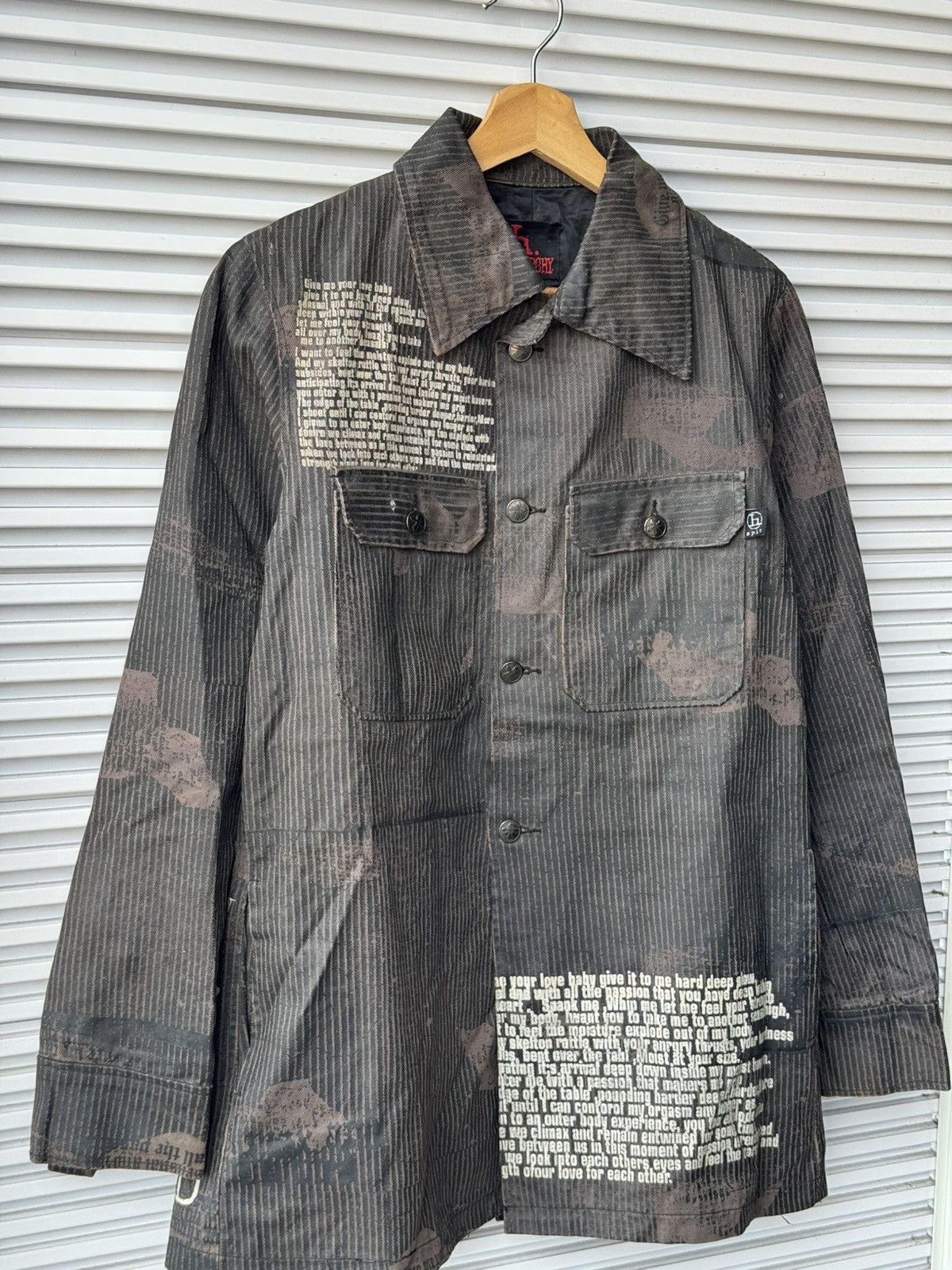 Japanese Brand Hato Anarchy Wax Punk Riot Poem Blazer Jacket Size US M / EU 48-50 / 2 - 3 Thumbnail