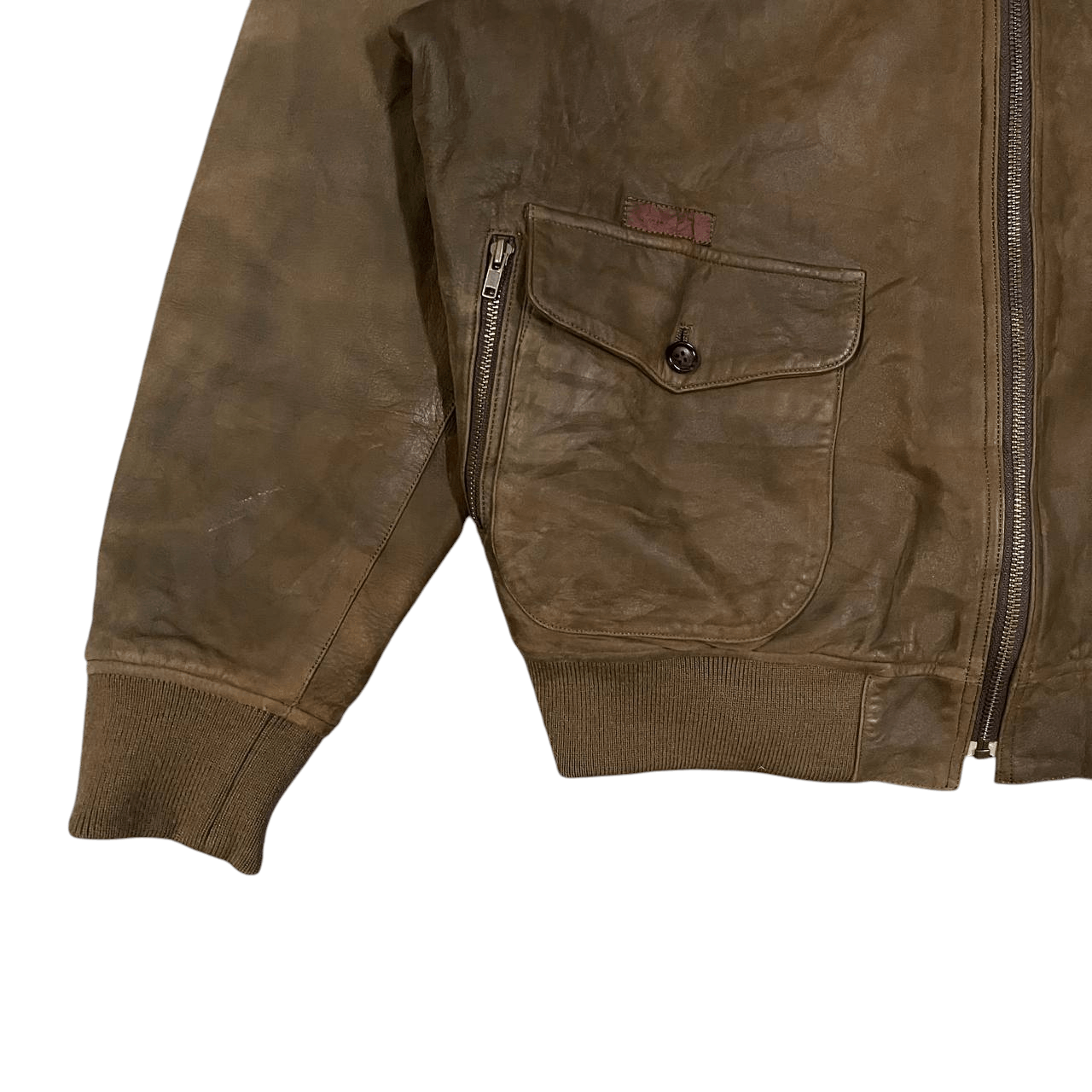 Japanese Brand Vintage Papas Soft Leather Bomber Jacket Size US M / EU 48-50 / 2 - 3 Thumbnail