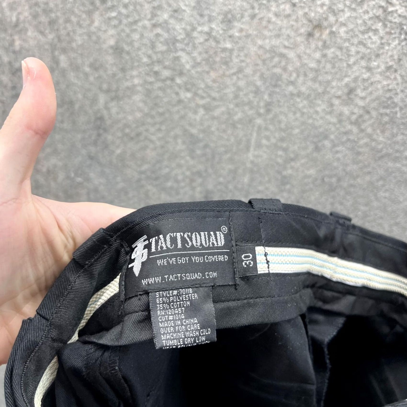 Vintage Tact Squad Pants Men 30 Black Cargo Combat Polyester Cotton Police Military Pants Mens Regular Pocket Cargo Pants Black 30 in Inseam 30 in Size US 30 / EU 46 - 3 Thumbnail