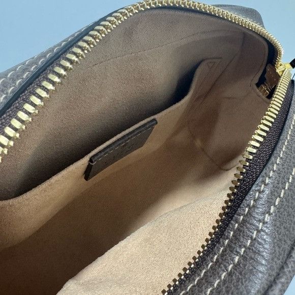 Gucci Gucci Ophidia Small GG Supreme Canvas Leather Bag Beige Brow Size ONE SIZE - 5 Thumbnail