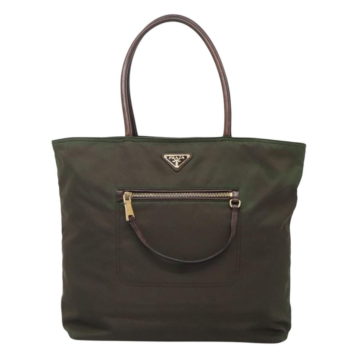 Prada PRADA Tote Bag Nylon Khaki Gold Size ONE SIZE - 2 Thumbnail