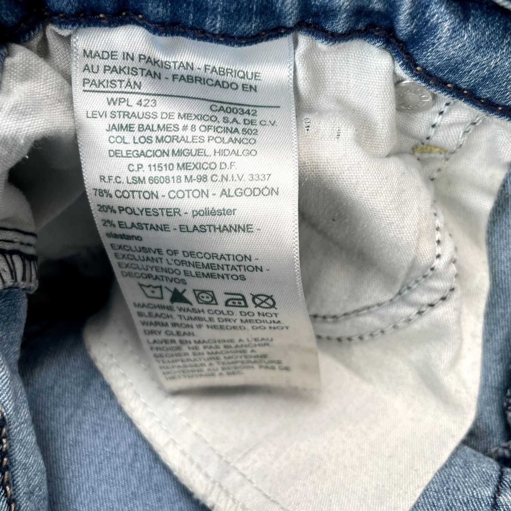 Vintage Signature by Levi Strauss & Co. Jeans Womens Blue Modern Skinny Leg Denim Stretch Cotton 32x31 Size 24" / US 00 / IT 34 - 4 Thumbnail