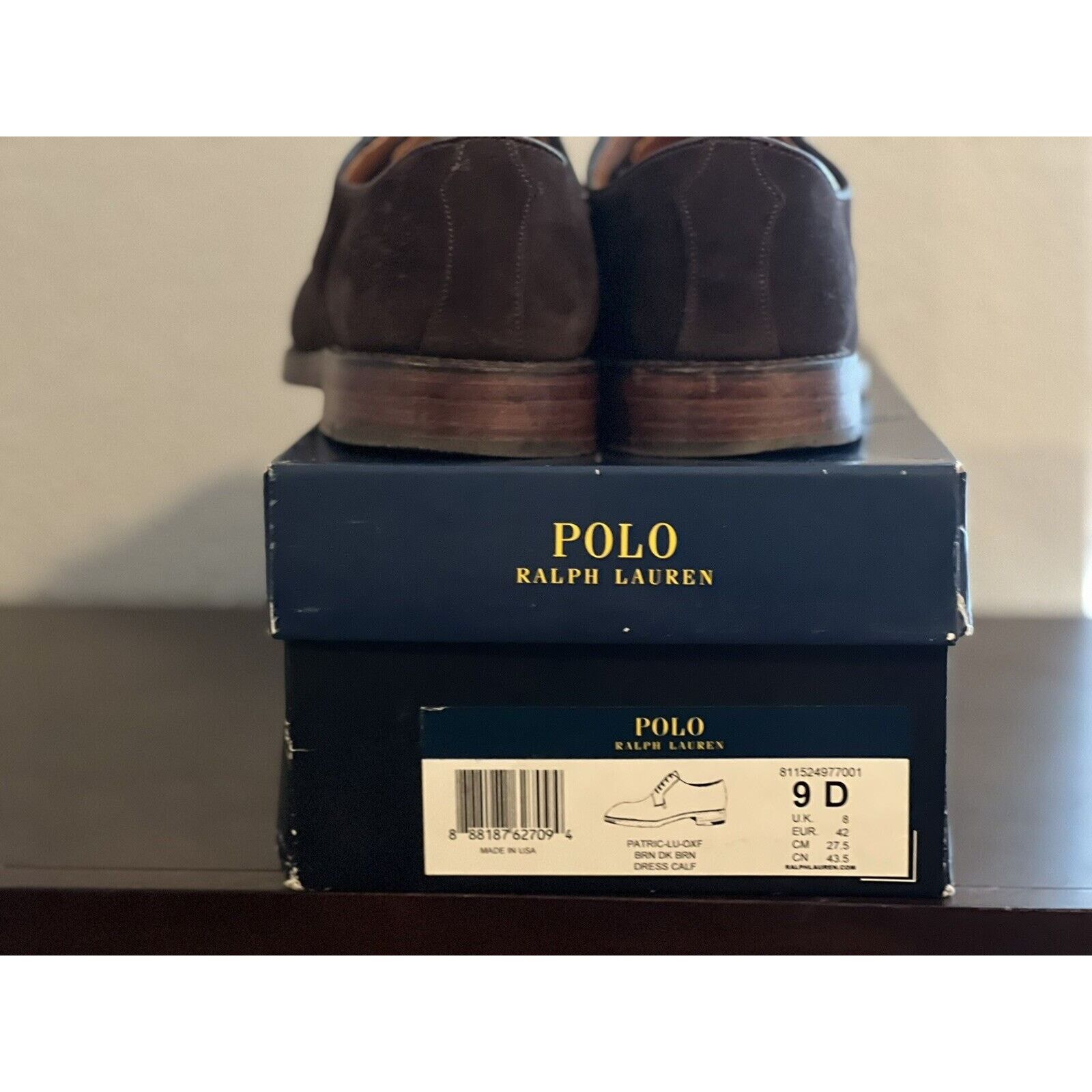 Polo Ralph Lauren Polo Ralph Lauren Size 9 D Sueded Leather Oxford Shoes Mens Size US 8.5 / EU 41-42 - 1 Thumbnail