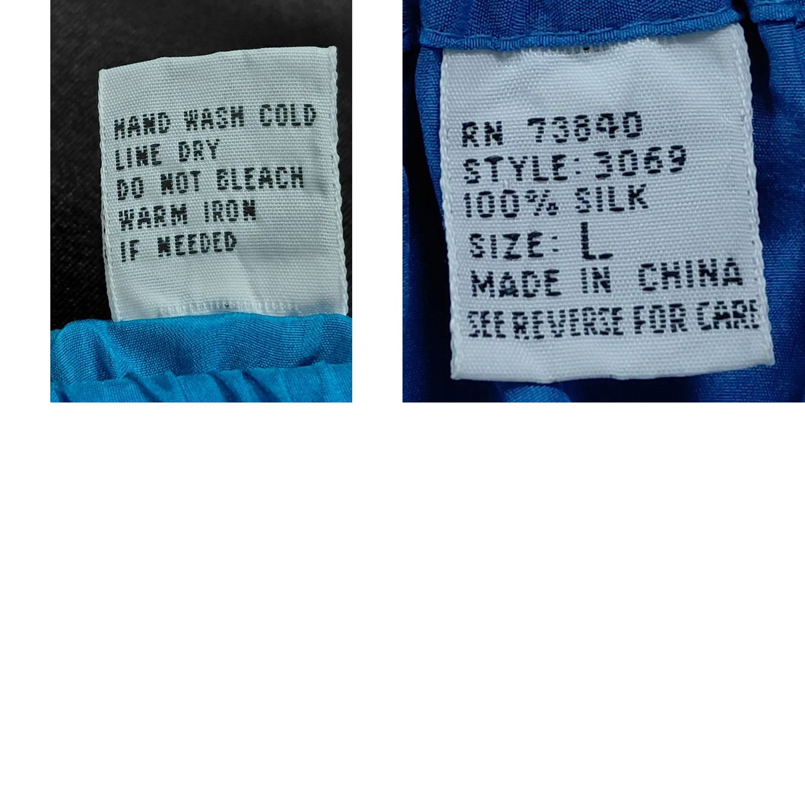 Vintage Christie & Jill Silk Pants Blue Solid Regular 100% Silk Women Size L Size 36" / US 14 / IT 50 - 9 Thumbnail