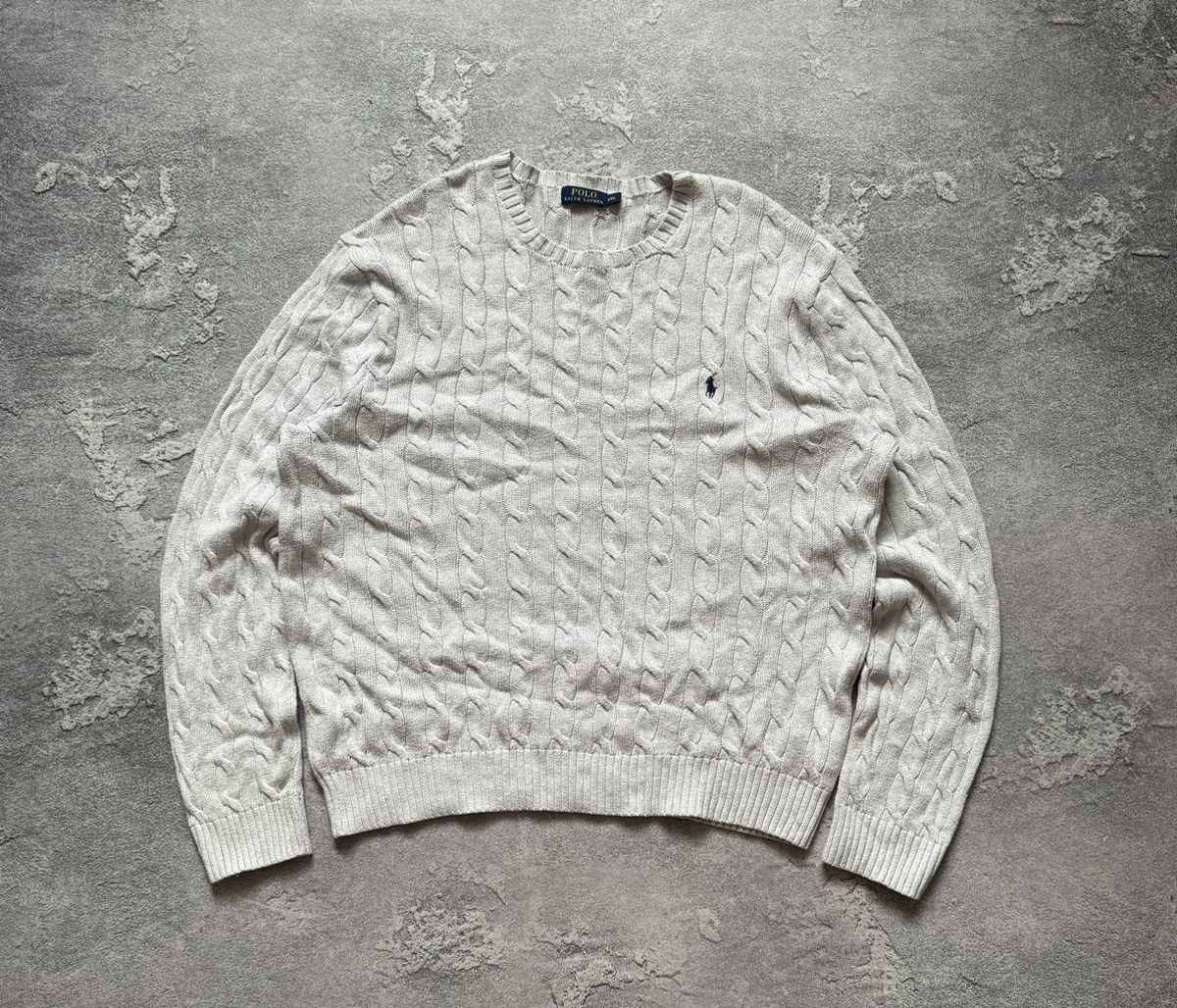 Polo Ralph Lauren Polo Ralph Lauren XL cable knit sweater jumper pullover Size US XXL / EU 58 / 5 - 4 Thumbnail