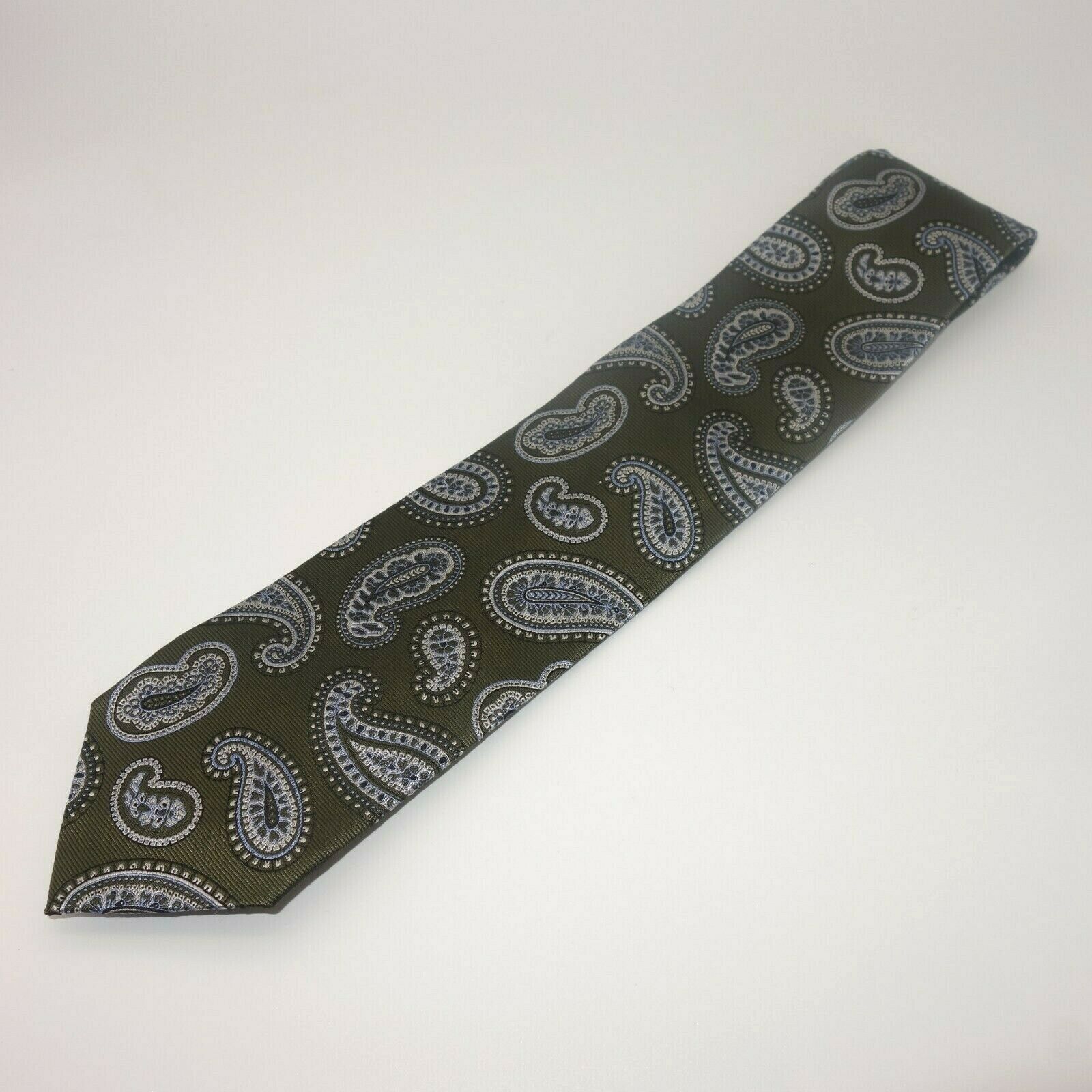 Jos. A. Bank Joseph A Bank Signature Green Blue White 100% Silk Tie Size ONE SIZE - 2 Thumbnail