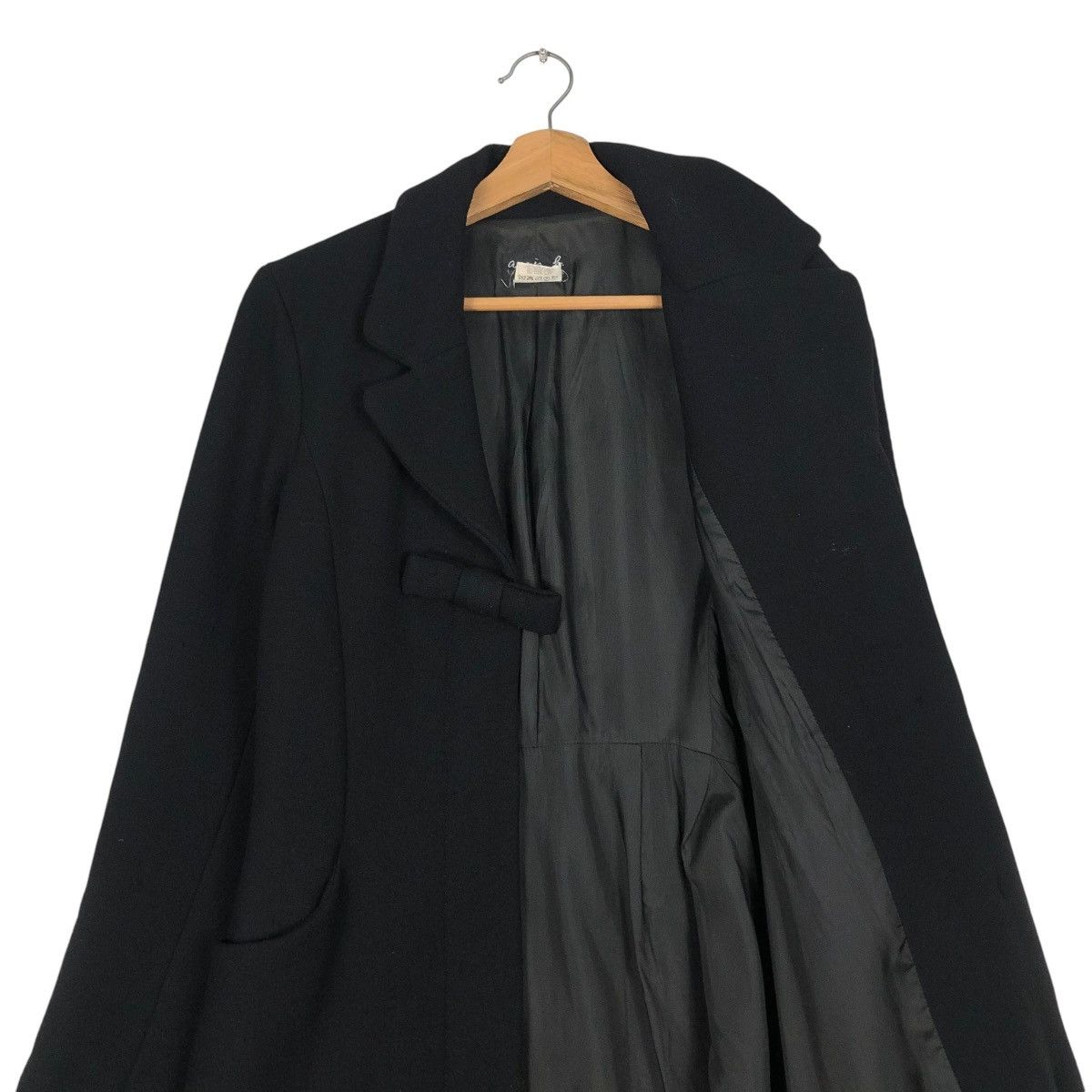 agnes b. 🔥RICH BLACK LONG JACKET AGNES B. MADE IN FRANCE Size XS / US 0-2 / IT 36-38 - 15 Thumbnail