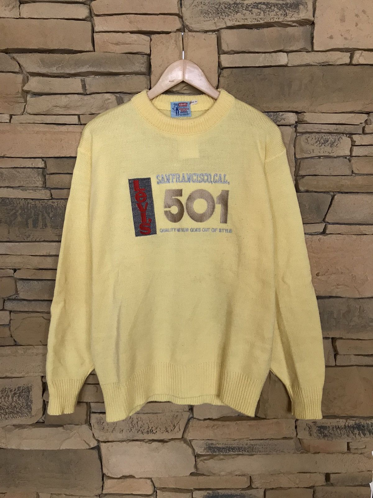 Levi's × Levi's Vintage Clothing × Vintage Levi’s 501 Vintage Logo Sweater Size XL Size US XL / EU 56 / 4 - 1 Thumbnail