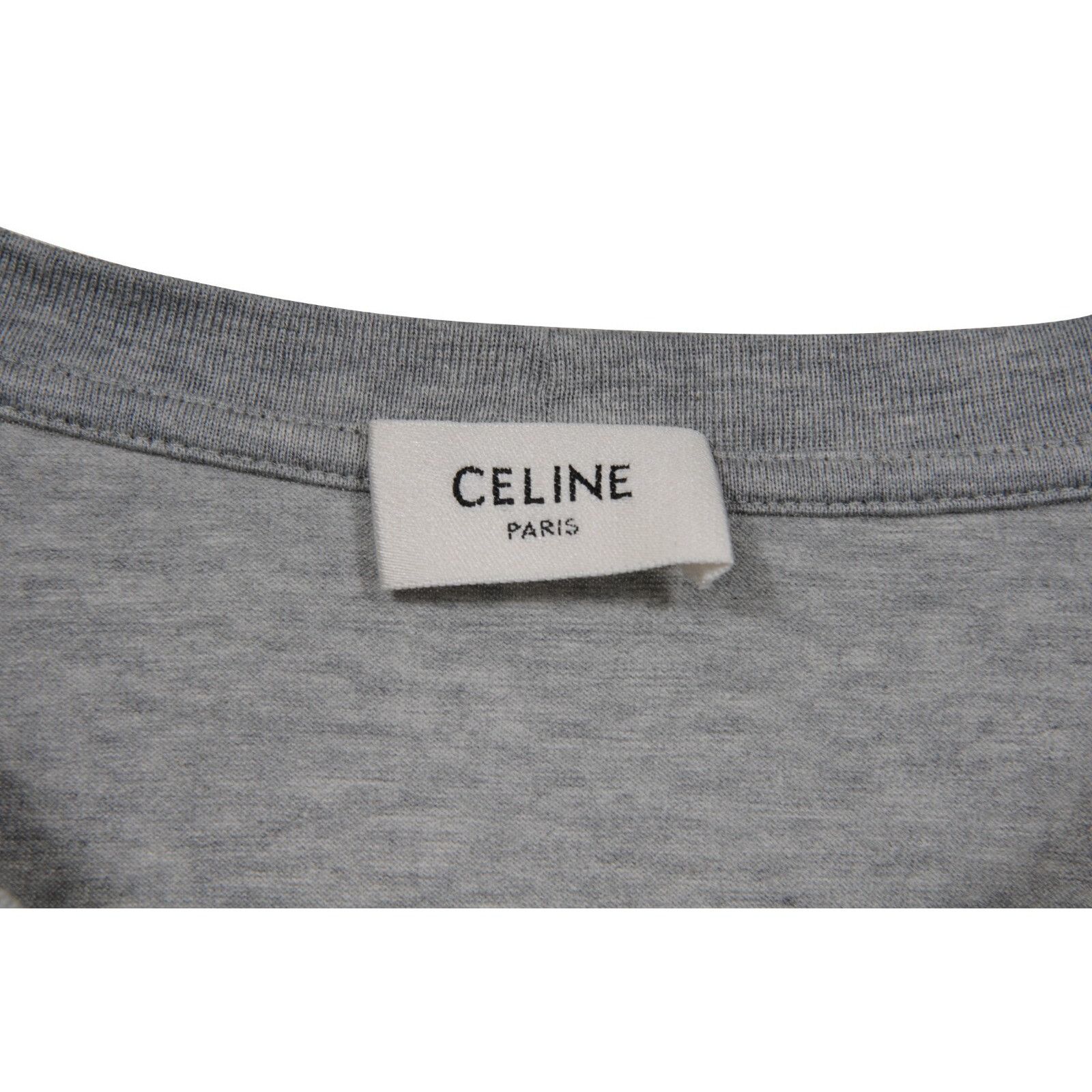 Celine Tangram Logo T Shirt Gray Black Size US L / EU 52-54 / 3 - 4 Thumbnail