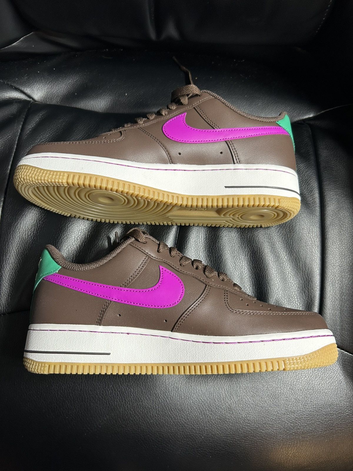 Nike Nike Air Force 1 Low "Baroque Brown / Vivid Purple" Sz 7.5M Size US 7.5 / EU 40-41 - 5 Thumbnail