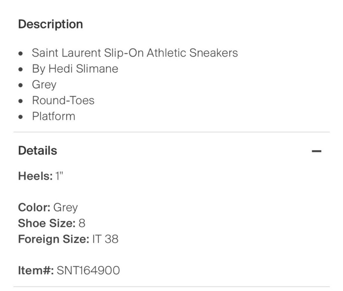 Hedi Slimane Saint Laurent x Hedi Silmane slip on canvas shoes Size US 8 / EU 41 - 5 Thumbnail