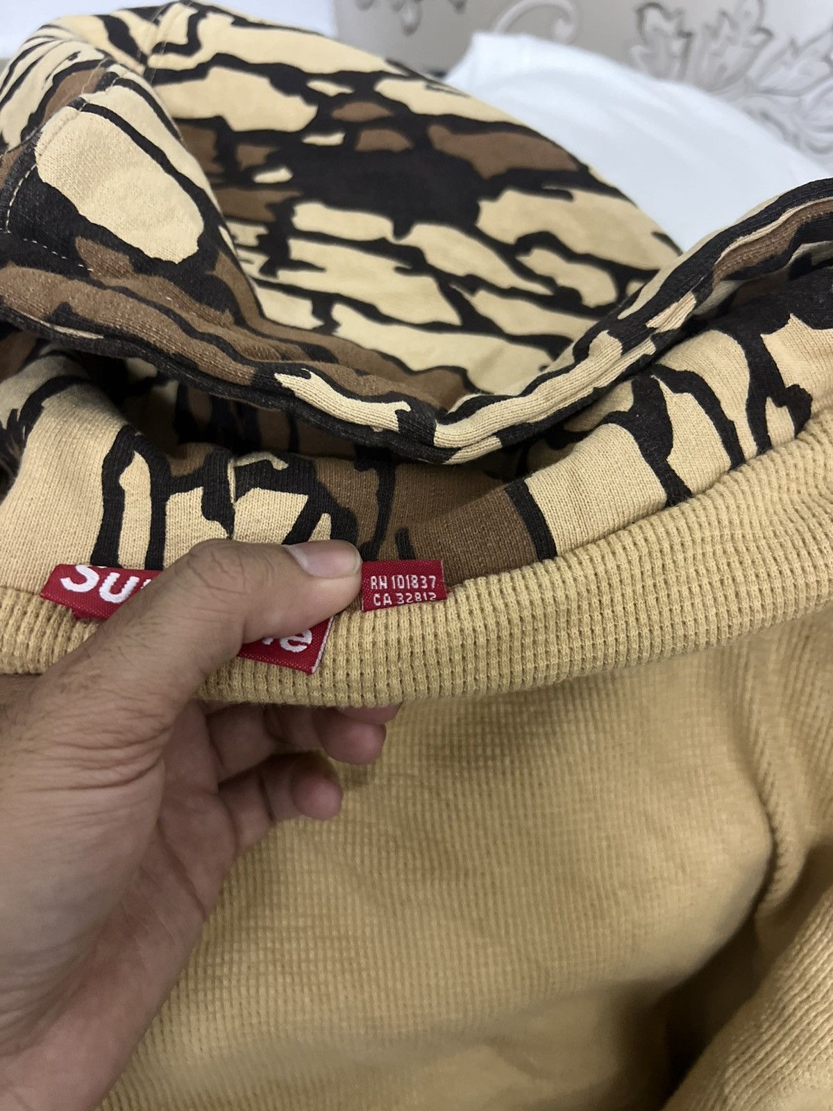 Supreme Vintage Supreme tree bark thermal zip-up Size US L / EU 52-54 / 3 - 11 Thumbnail