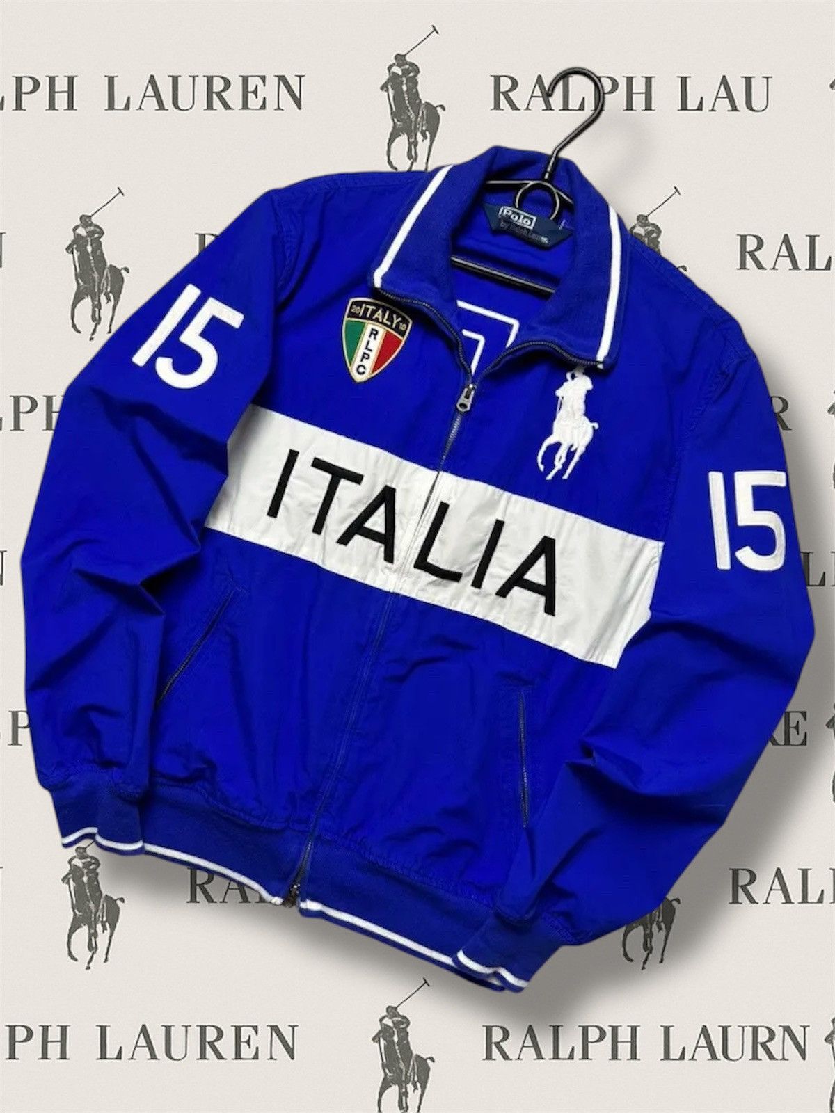 Polo Ralph Lauren Vintage Polo Ralph Lauren jacket Italia big logo number 15 L Size US L / EU 52-54 / 3 - 1 Thumbnail