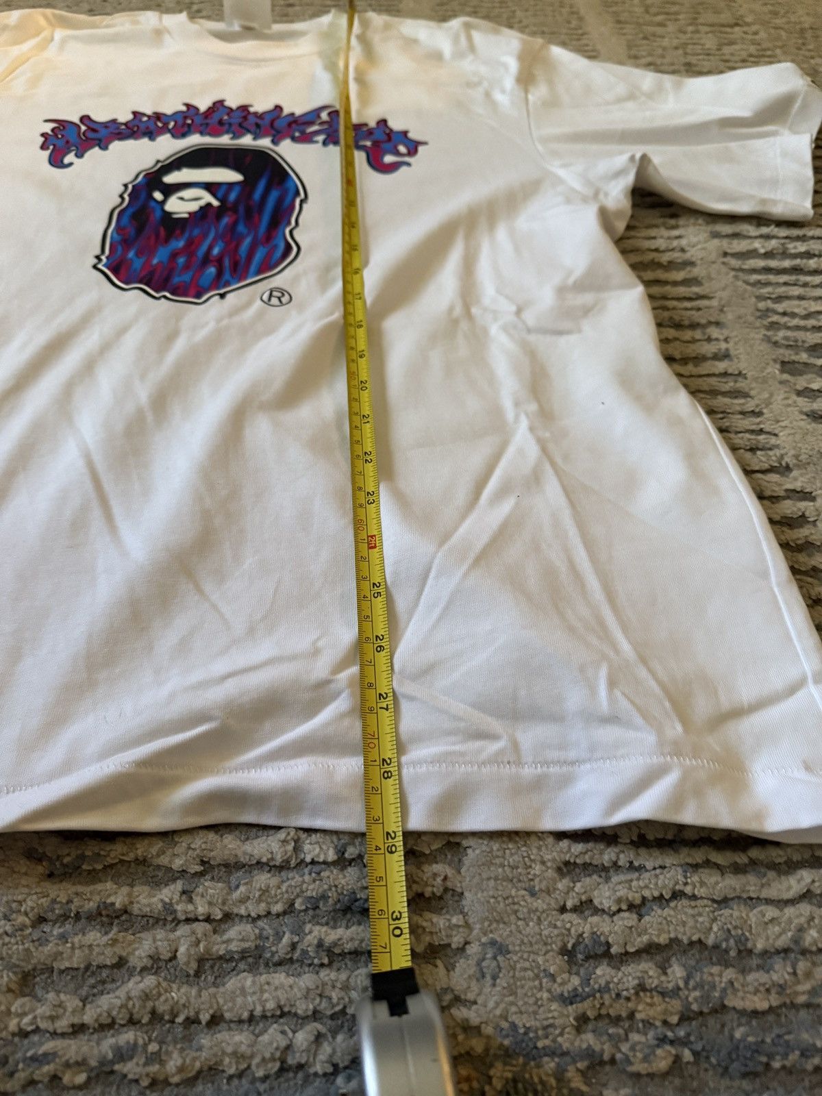 Bape Bape white flame T shirt Size US L / EU 52-54 / 3 - 6 Thumbnail