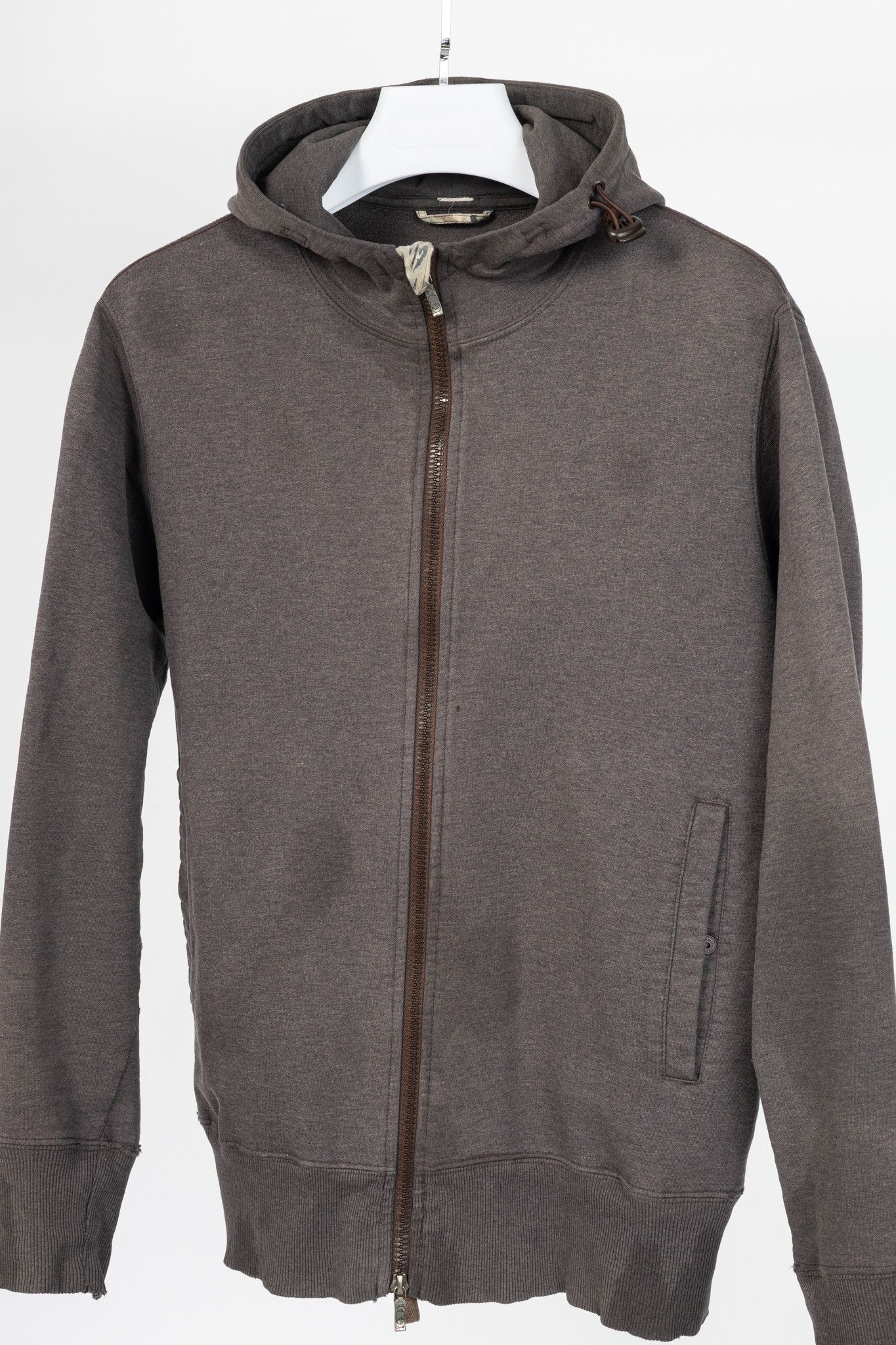 Maharishi Maharishi Brown Cotton Embroidered-Back Zip Hoodie Size US M / EU 48-50 / 2 - 3 Thumbnail