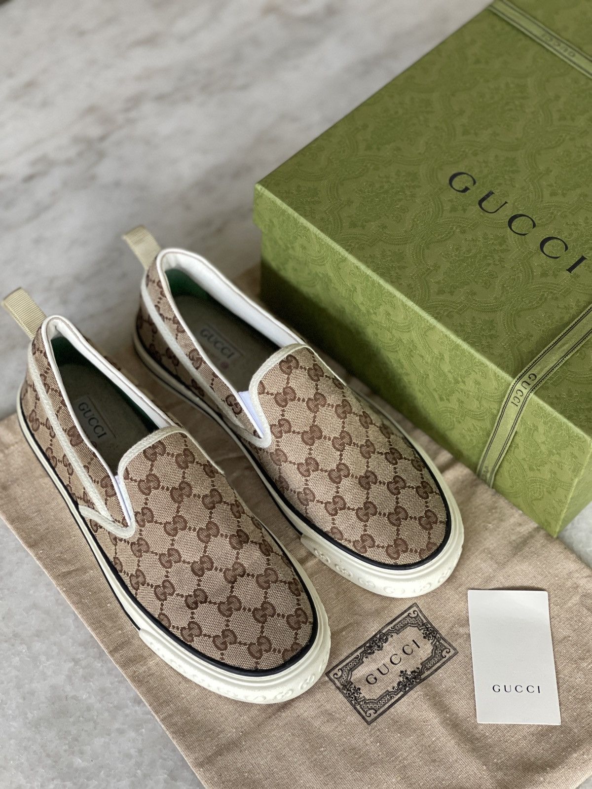 Gucci Gucci Tennis 1977 Slip Ons UK10 Size US 11 / EU 44 - 1 Thumbnail