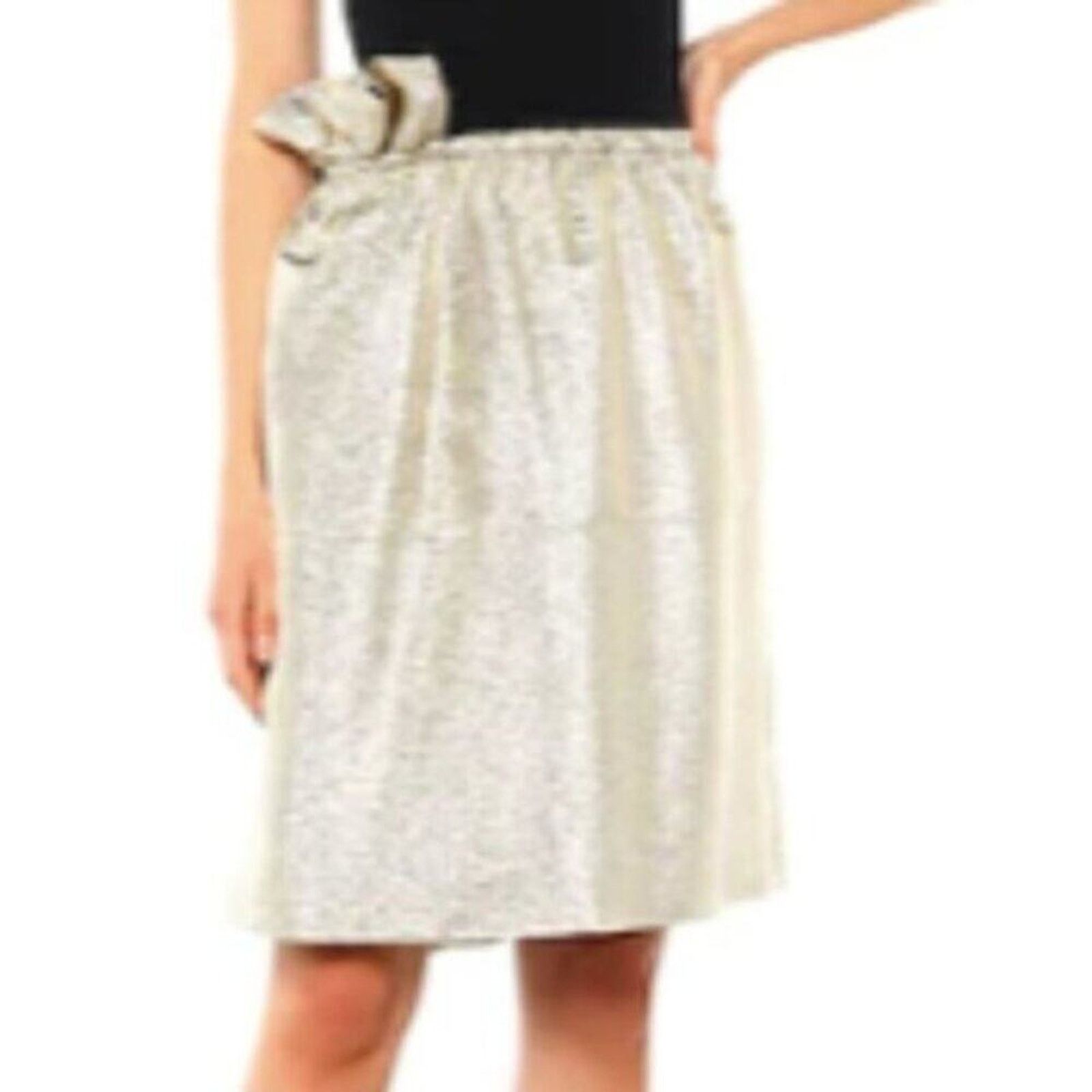Stella McCartney Stella McCartney Lurex Gathered Brynn skirt Gold size 4 Size 26" / US 2 / IT 38 - 3 Thumbnail