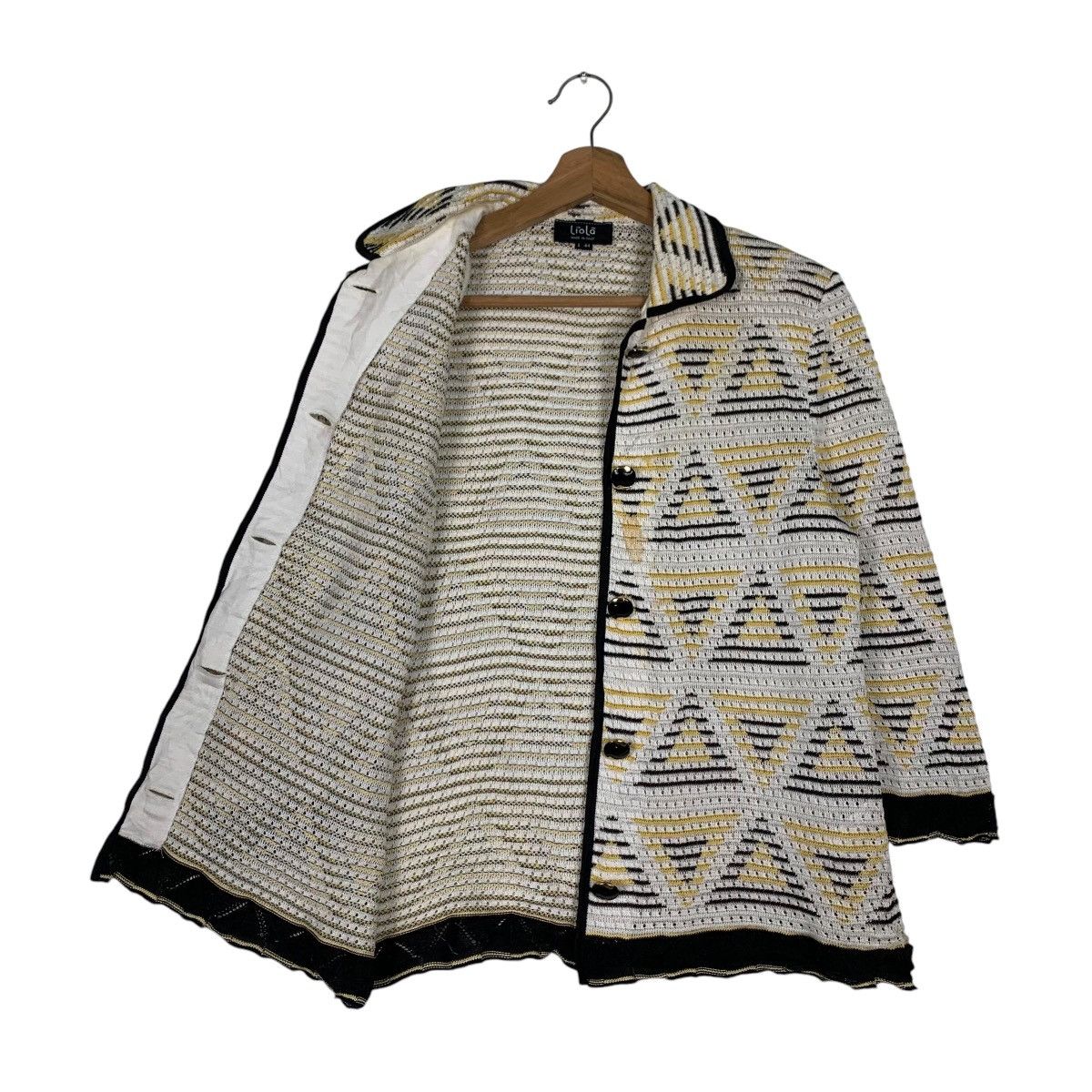 Japanese Brand LIOLA Triangle Logo All Over Button Jacket #1194-C54 Size M / US 6-8 / IT 42-44 - 9 Thumbnail