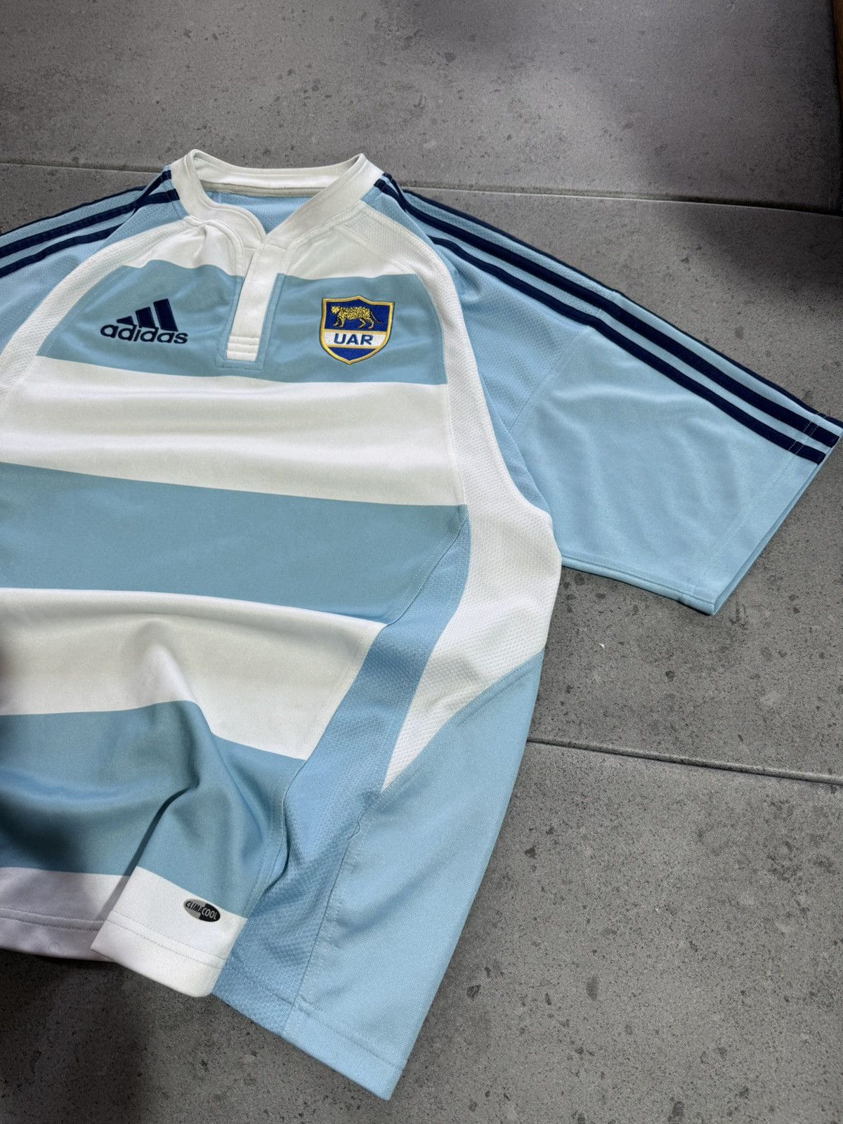 Adidas Rare 2008 Adidas Argentina U.A.R Rugby Shirt soccer jersey Size US L / EU 52-54 / 3 - 3 Thumbnail
