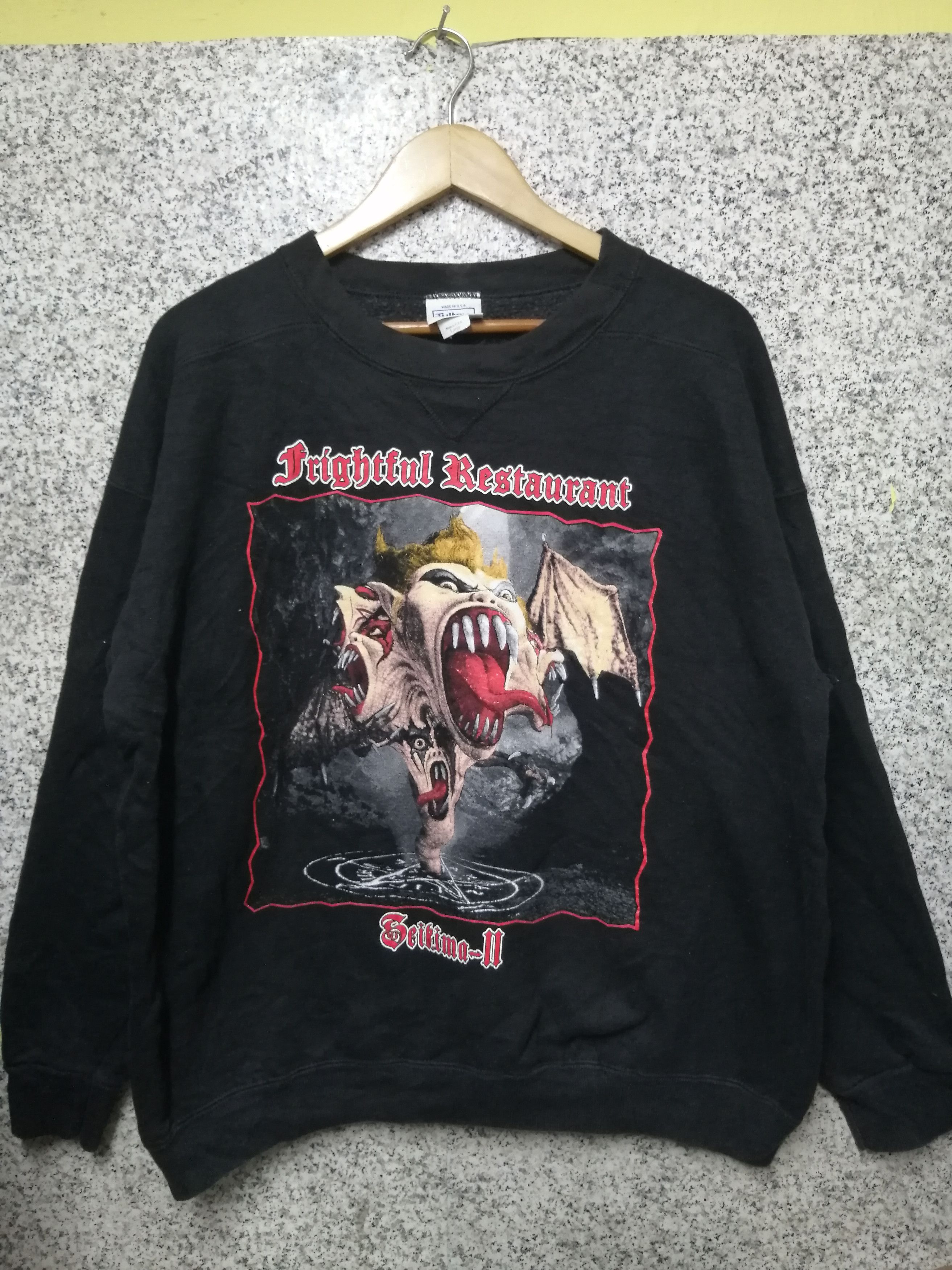 Band Tees 90s VINTAGE FRIGHTFUL RESTAURANT METAL BAND Size US L / EU 52-54 / 3 - 1 Thumbnail