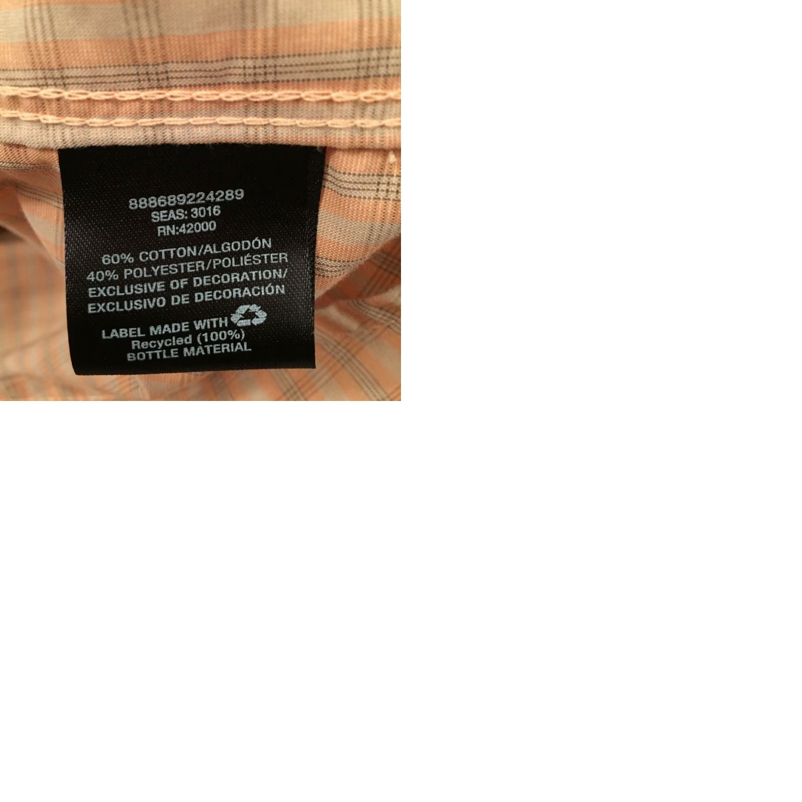 Vintage Northwest Territory Shirt Mens XL Orange Plaid Long Sleeve Button Up Outdoor Size US XL / EU 56 / 4 - 9 Thumbnail