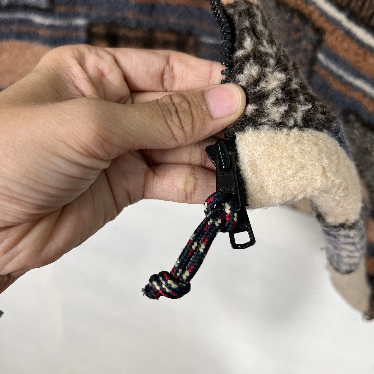 Japanese Brand 🔥 INTERROSMO PATCHWORK FLEECE JACKET NICE DESIGN Size US L / EU 52-54 / 3 - 14 Thumbnail