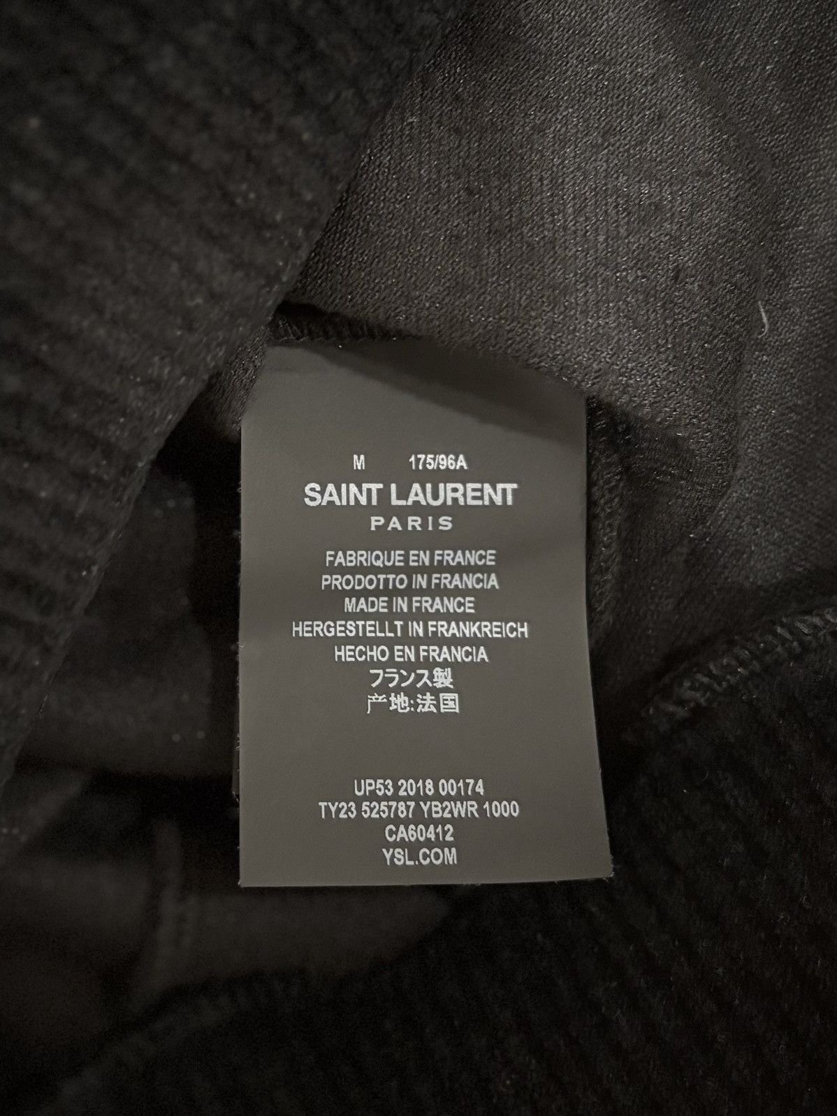 Saint Laurent Paris Saint Laurent Paris Velour Hoodie Size US M / EU 48-50 / 2 - 4 Thumbnail