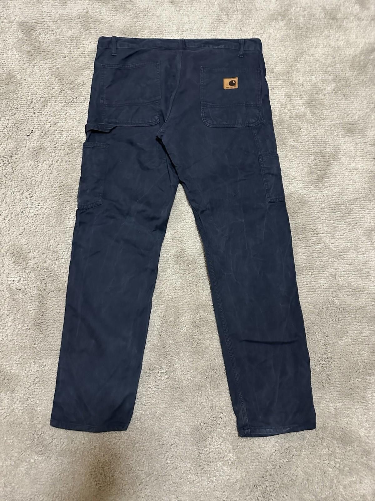 Carhartt Vintage Carhartt Navy Pants Lincoln single knee pant 36/32 Size US 36 / EU 52 - 1 Thumbnail