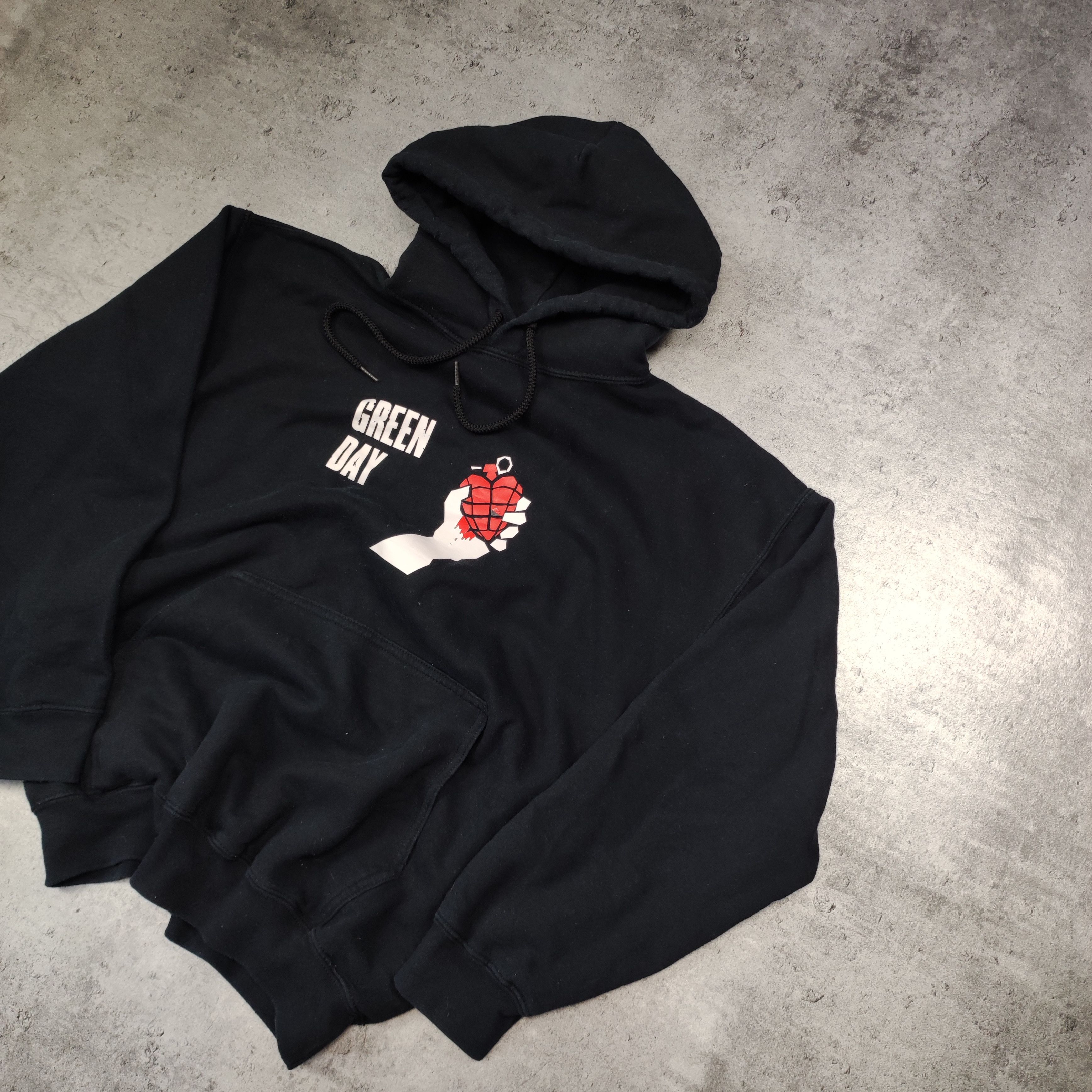 Band Tees × Vintage Vintage RARE 2004 Merch Tour Green Day Black Logo Hoodie Size US M / EU 48-50 / 2 - 3 Thumbnail