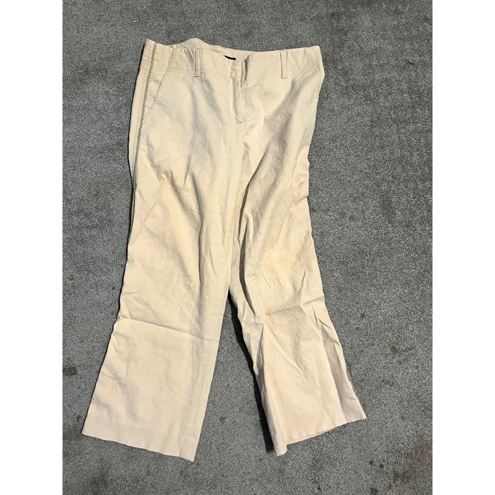 Theory Theory Beige Pants Cropped Size 8 Womens Adult Women Pants Crop Straight Front Flat Modern 8 Beige Size 30" / US 8 / IT 44 - 2 Thumbnail