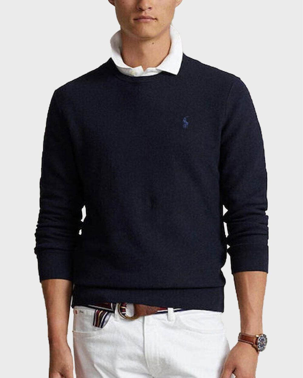 Polo Ralph Lauren o1s22i1n0125 Crewneck Cotton Sweater in Blue Size US XL / EU 56 / 4 - 1 Thumbnail