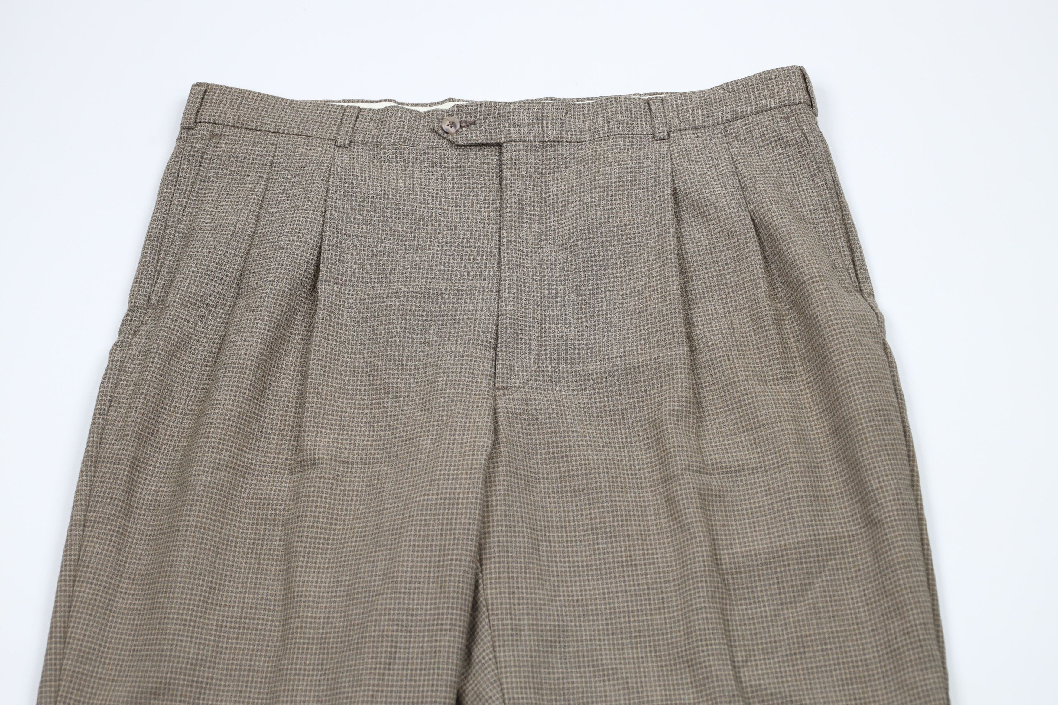 Vintage Vintage 90s Streetwear Pleated Wide Leg Chino Pants Beige Size US 40 / EU 56 - 2 Thumbnail