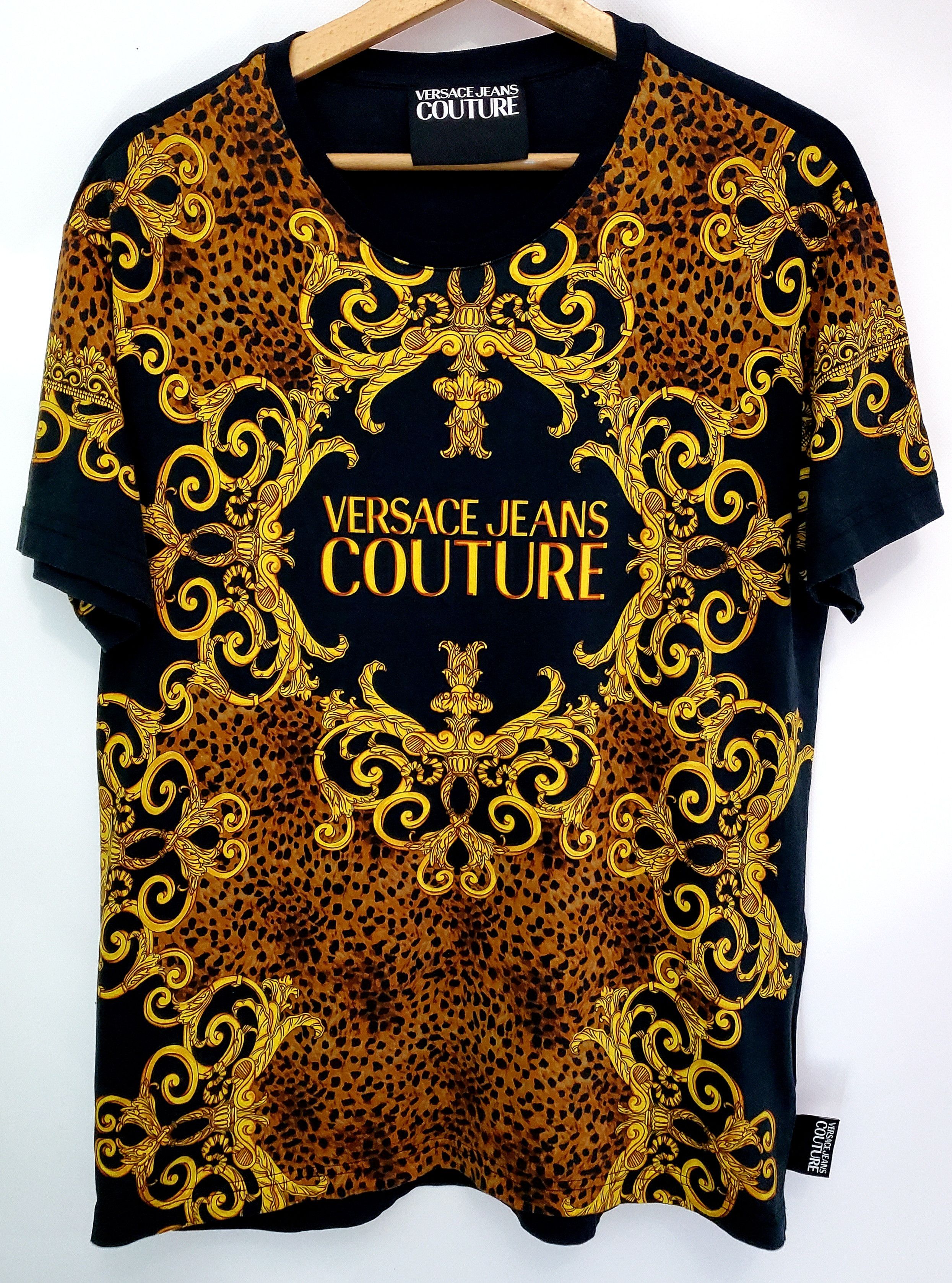 Luxury × Versace × Versace Jeans Couture VERSACE JEANS COUTURE animal print Baroque  shirt size M | Grailed