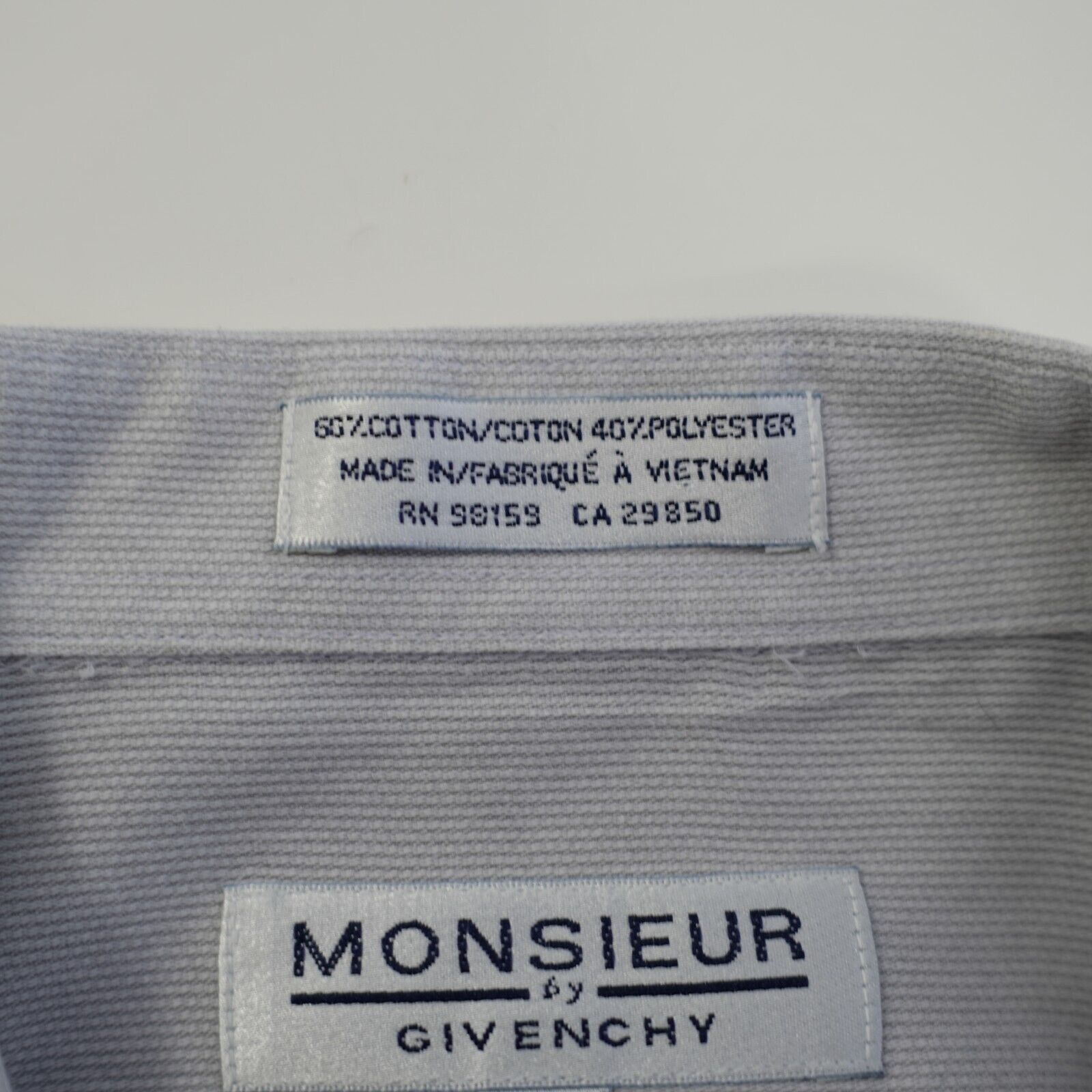 Givenchy Monsieur Givenchy 16.5 32/33 Gray Collared Dress Shirt Pocke Size US L / EU 52-54 / 3 - 10 Thumbnail