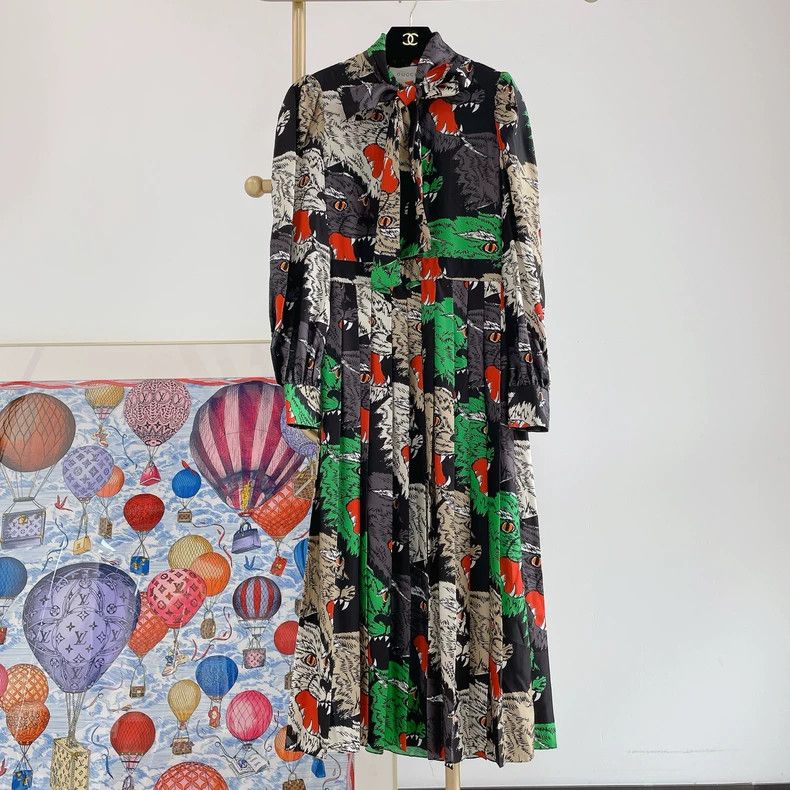 Gucci Gucci Mulberry silk print dress 2504-Nextarrow Size XS / US 0-2 / IT 36-38 - 1 Thumbnail