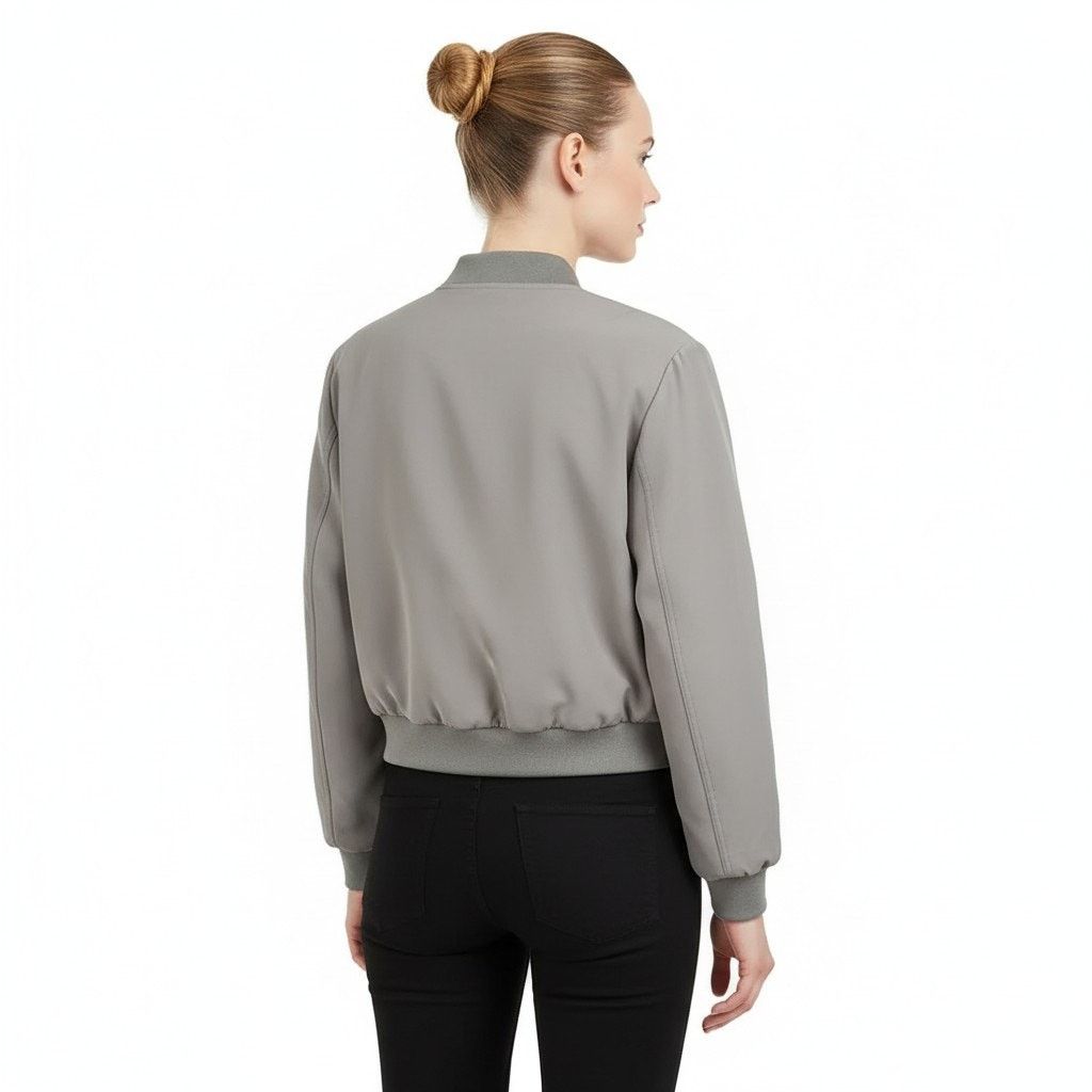 Mango Mango Khaki Bomber Jacket with Shoulder Pads, L Size L / US 10 / IT 46 - 6 Thumbnail