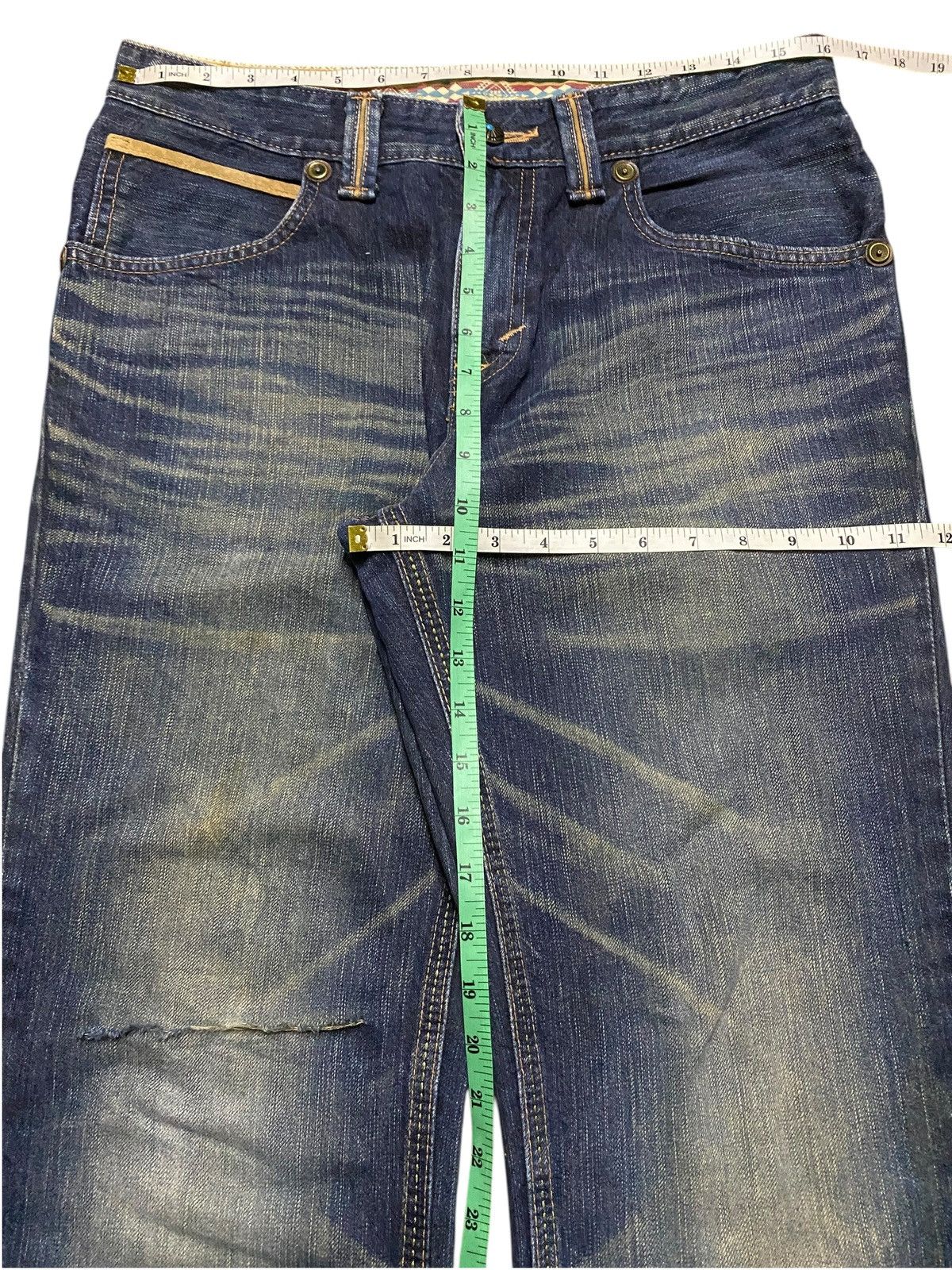 Edwin Vintage Edwin XVS Mud Wash Distressed Flare Jeans Size US 32 / EU 48 - 13 Thumbnail