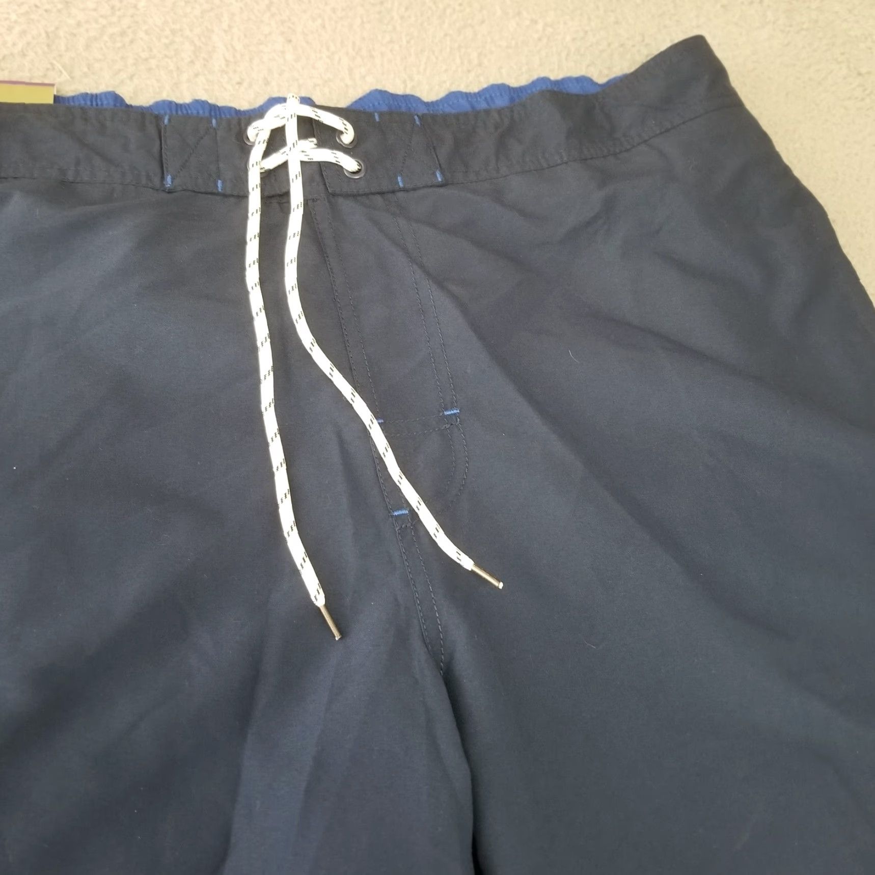 Vintage Goodfellow Mens XL Blue Board Shorts Swimming Trunks Quick Dry Pockets Drawstring Size US 36 / EU 52 - 2 Thumbnail