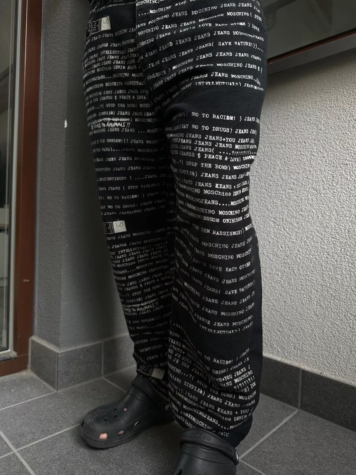 Moschino Vintage 90s Moschino Jeans Print Letters Overprint Pants Size US 32 / EU 48 - 7 Thumbnail
