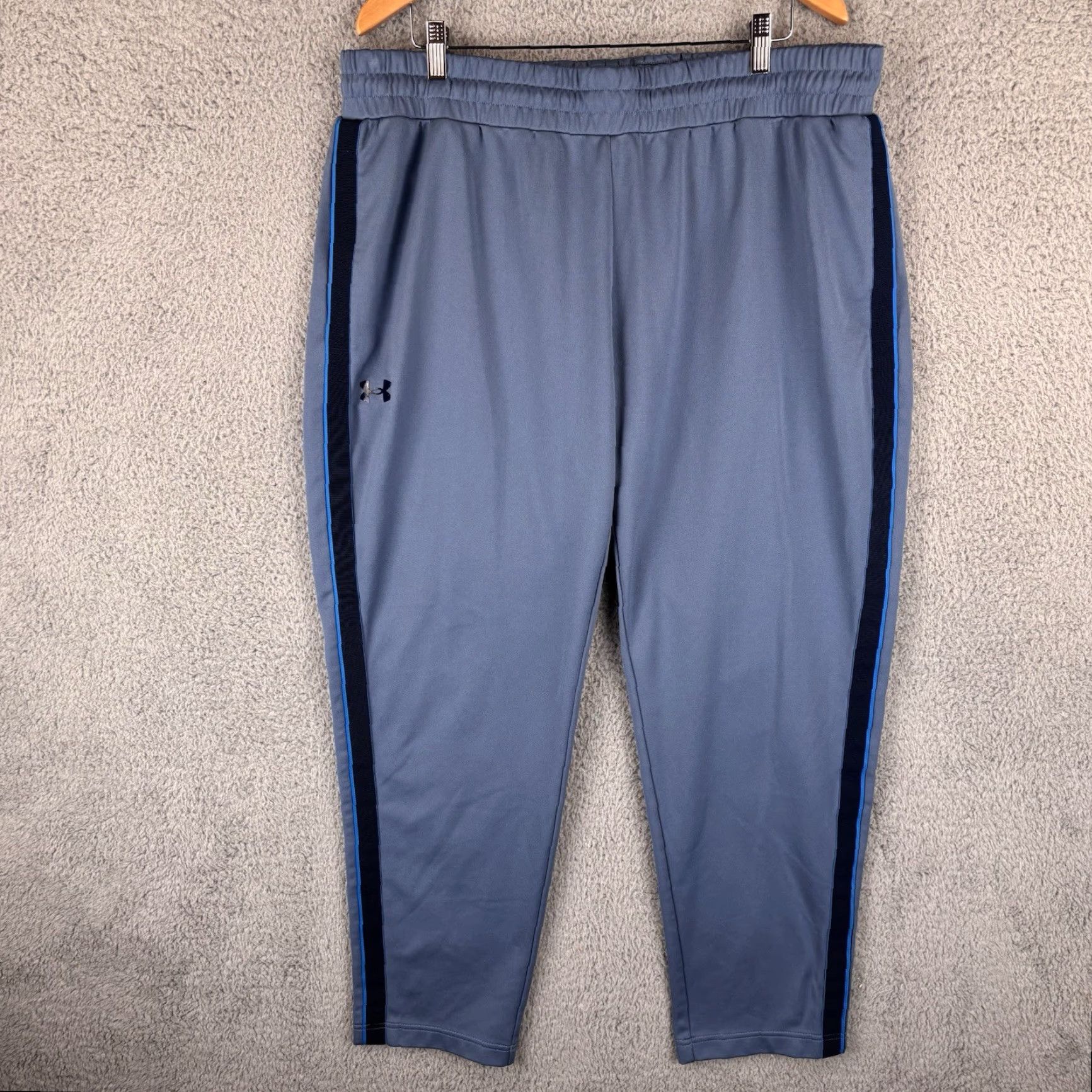 Under Armour Under Armour Jogger Track Pants Mens 2XL Blue Navy Stripe Recover Knit Celliant Knit Athletic Training Pants Mens 2XL Blue Stripe Size US 39 - 2 Thumbnail