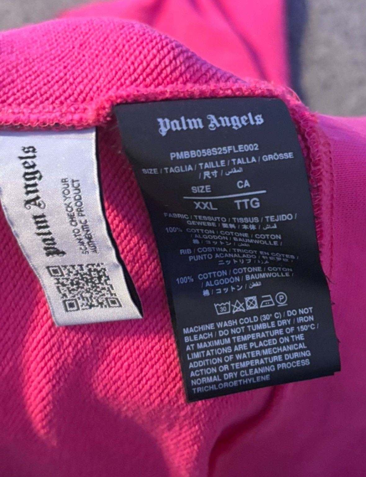 Palm Angels Palm angles hoodie pink with blue wording Size XXL / US 16-18 / IT 52-54 - 1 Thumbnail