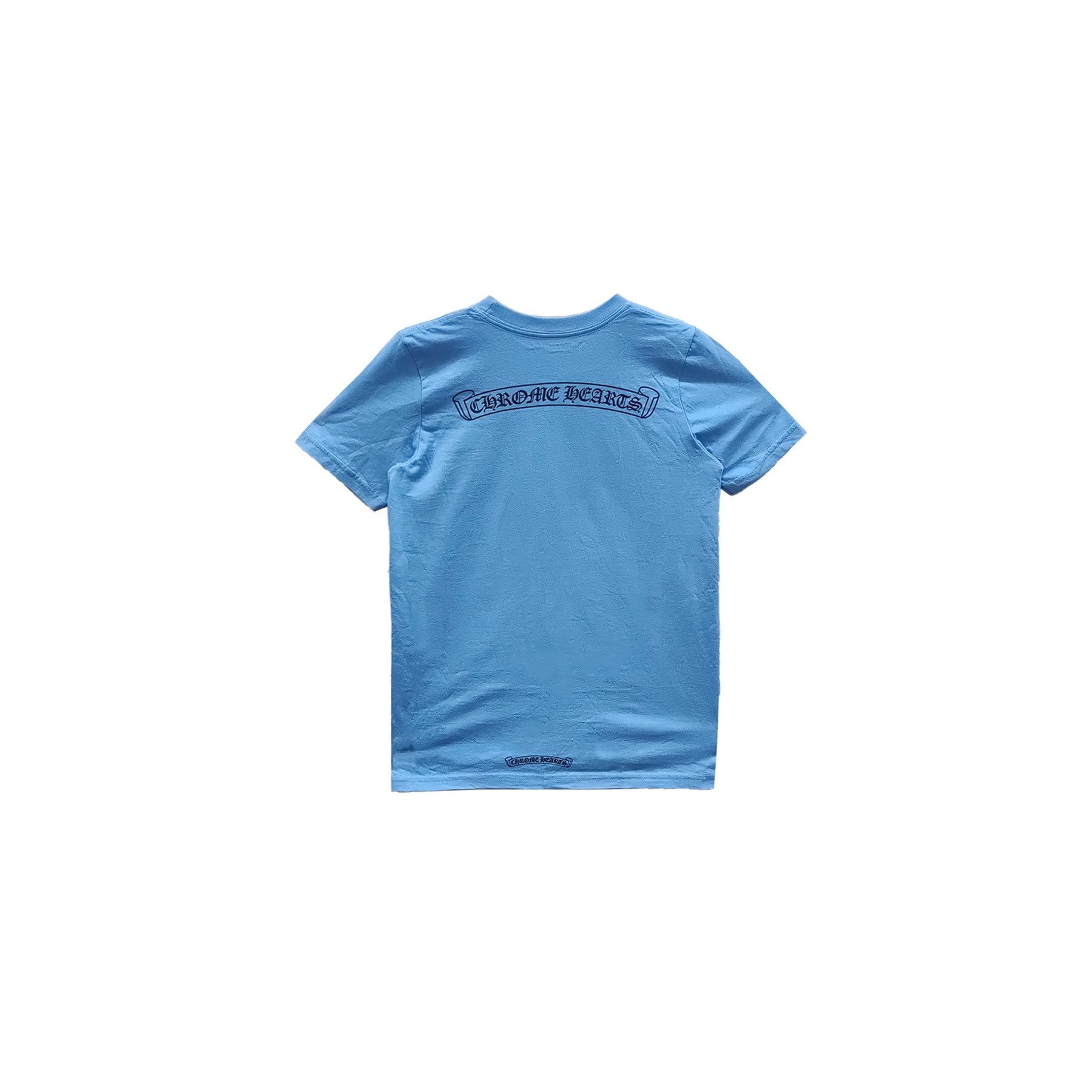 Chrome Hearts Chrome Hearts Scroll Label Blue T-Shirt Tee For Kids Size ONE SIZE - 2 Thumbnail