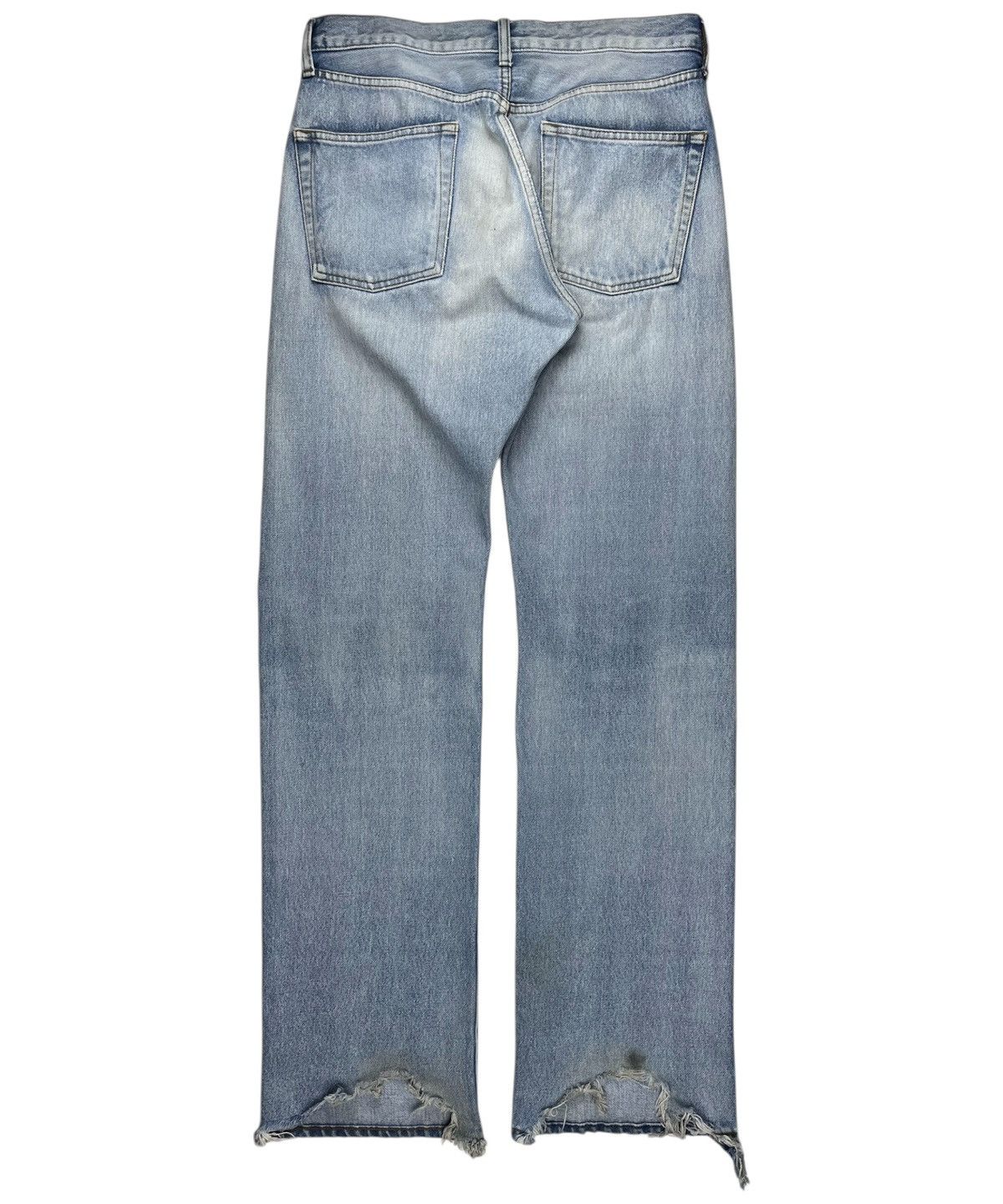 Balenciaga FW18 Balenciaga Heelbite Distressed Bootcut Denim Jeans Size US 30 / EU 46 - 2 Thumbnail
