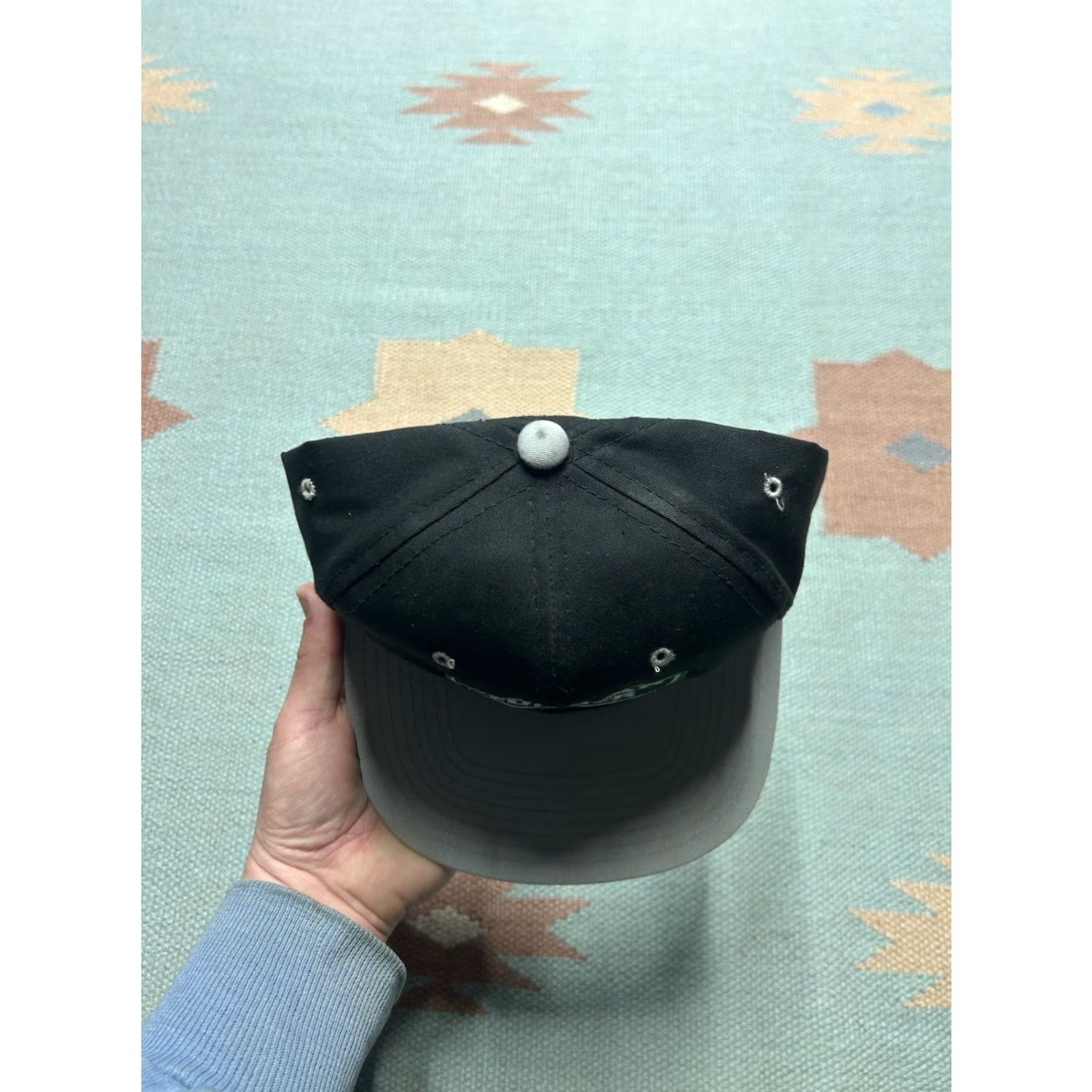 Vintage VINTAGE Yupoong SnapBack hat cap Black embroidered adjustable Michigan Mens Cap Size ONE SIZE - 3 Thumbnail