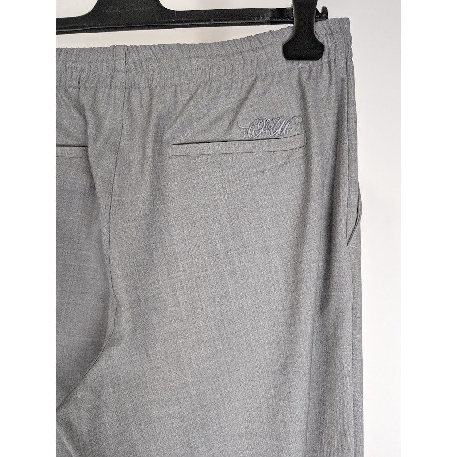 Off-White o1rshd1 Wool Long Lounge Trackpant in Melange Grey Size US 36 / EU 52 - 17 Thumbnail