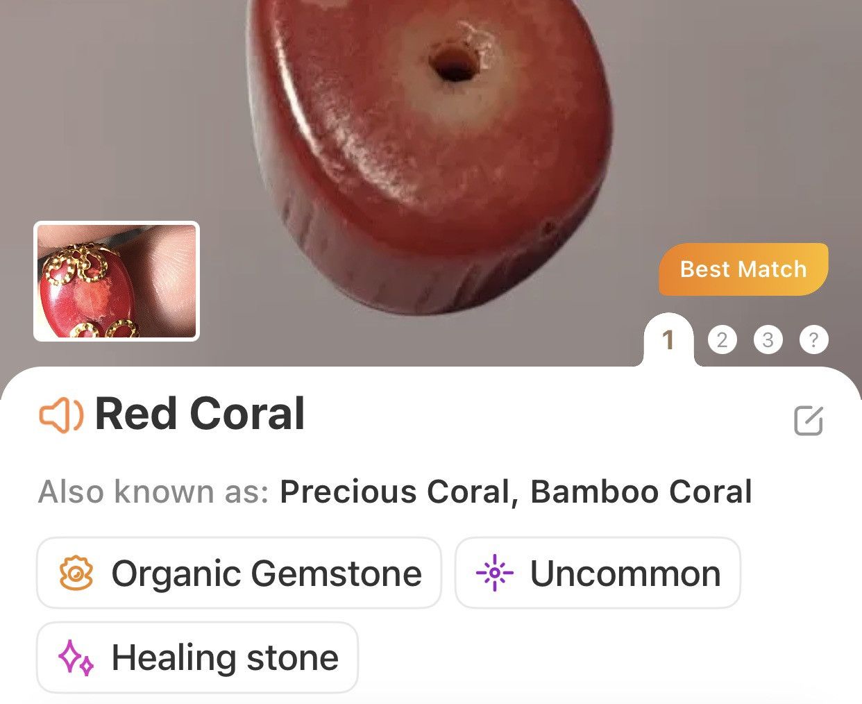 Handmade Handcrafted vintage bead red coral dragon blood necklace Size ONE SIZE - 7 Thumbnail