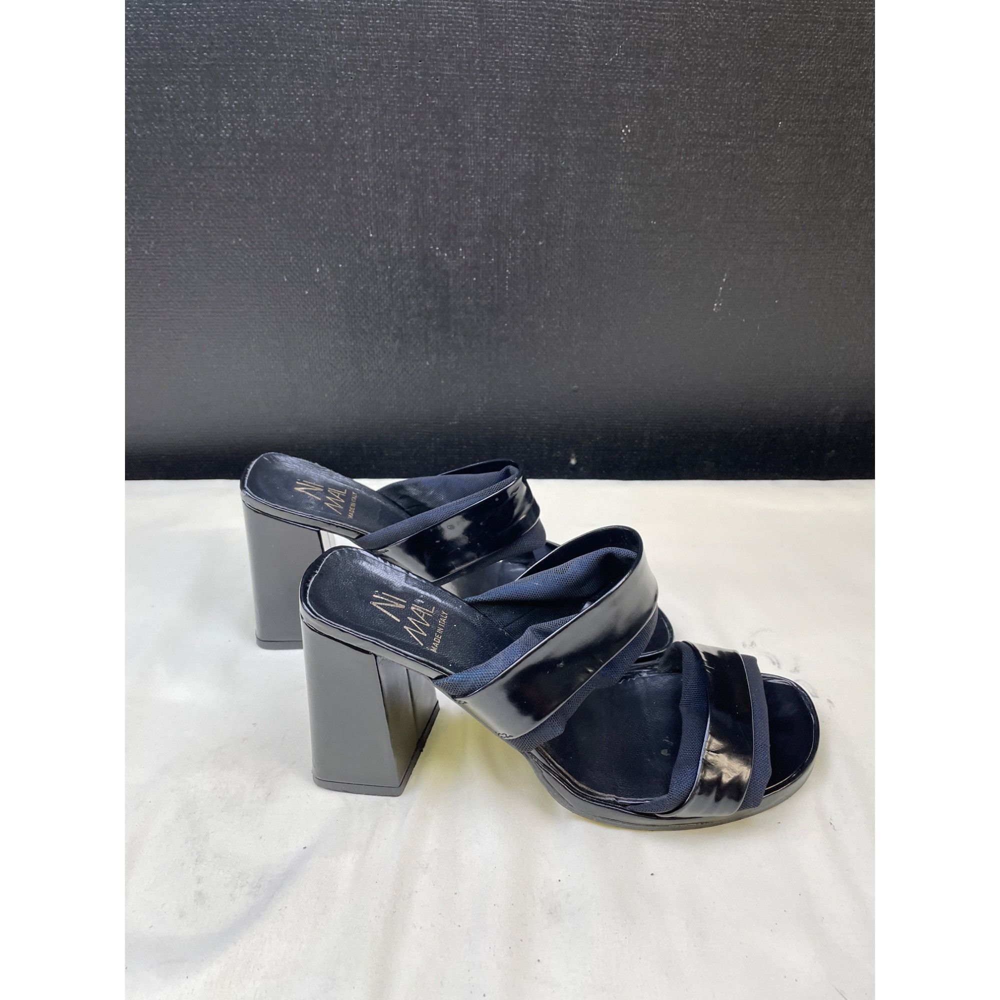 Other Lavorazione Artigiana Women's Black/Blue Shoes/Sandals Heel Size US 6.5 / IT 36.5 - 4 Thumbnail