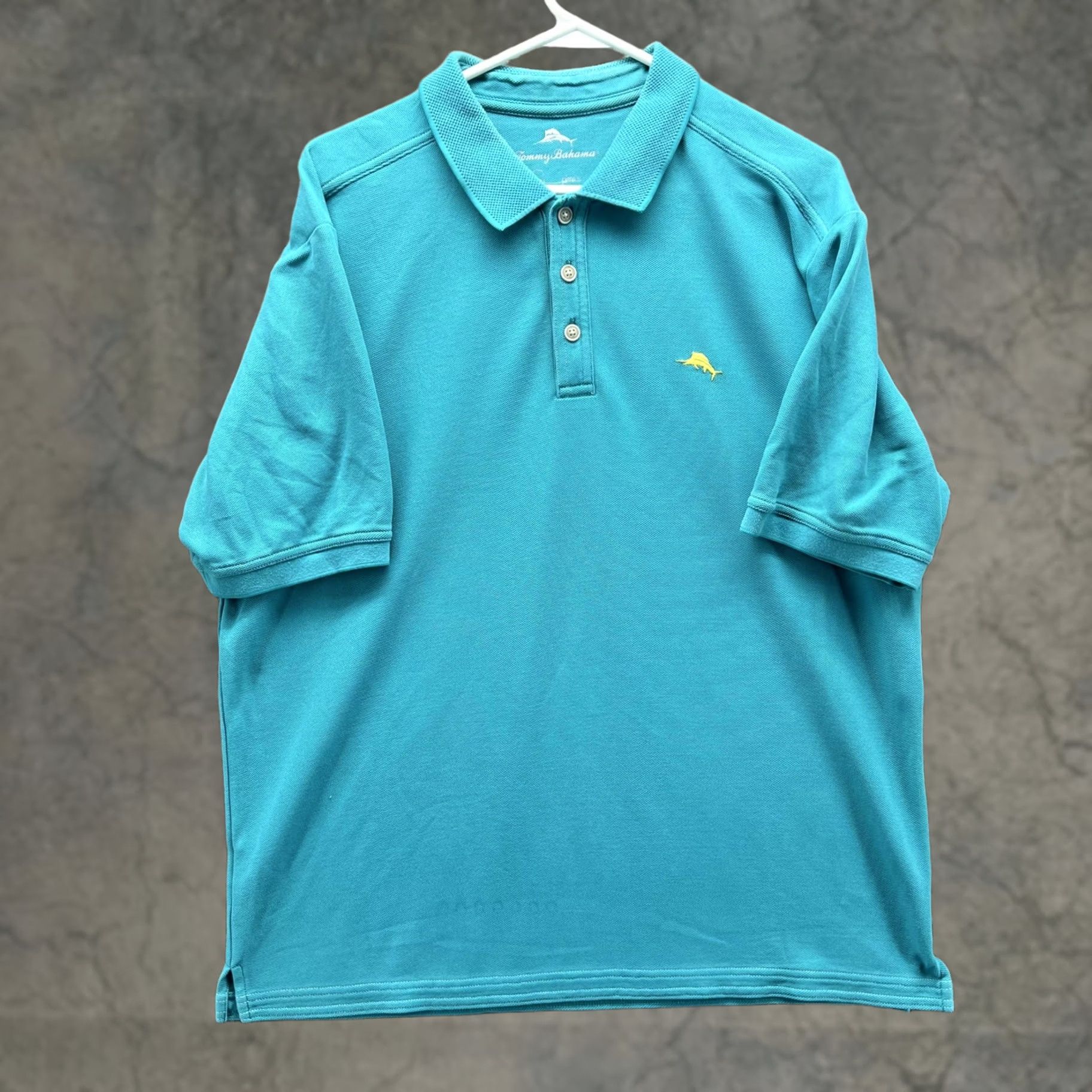 Tommy Bahama Tommy Bahama Polo Shirt Mens Large Blue Solid Marlin Logo Casual Supima Cotton Knit Short Sleeve Polo Shirt Mens L Graphic: Marlin Logo (No N/A) Size US L / EU 52-54 / 3 - 1 Thumbnail