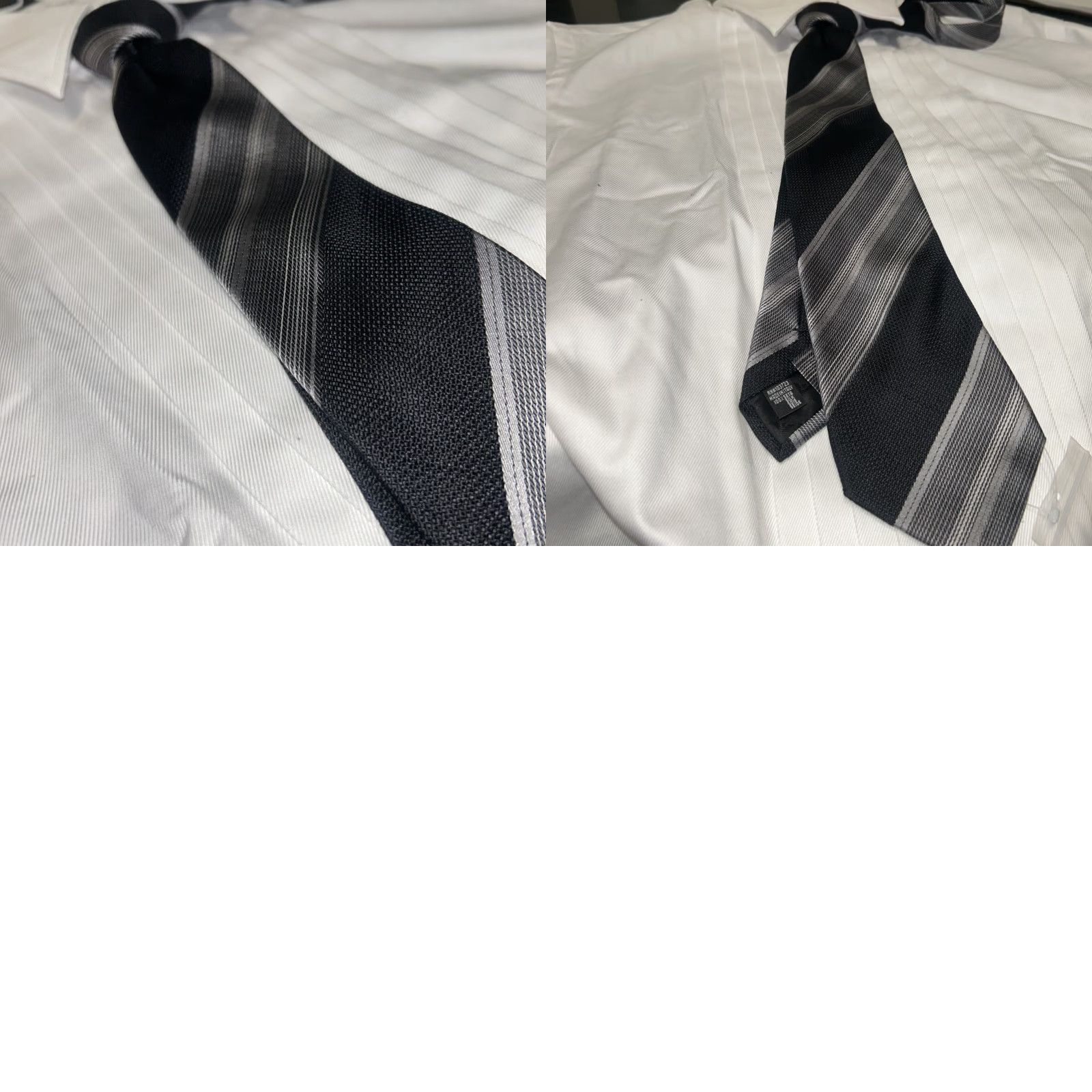 Emporio Armani VTG Emporio Armani Tie Silk Striped Repp Blk Blue Made In Italy Men’s Wide Tie 100% Silk Designer Italy Mens Size ONE SIZE - 8 Thumbnail